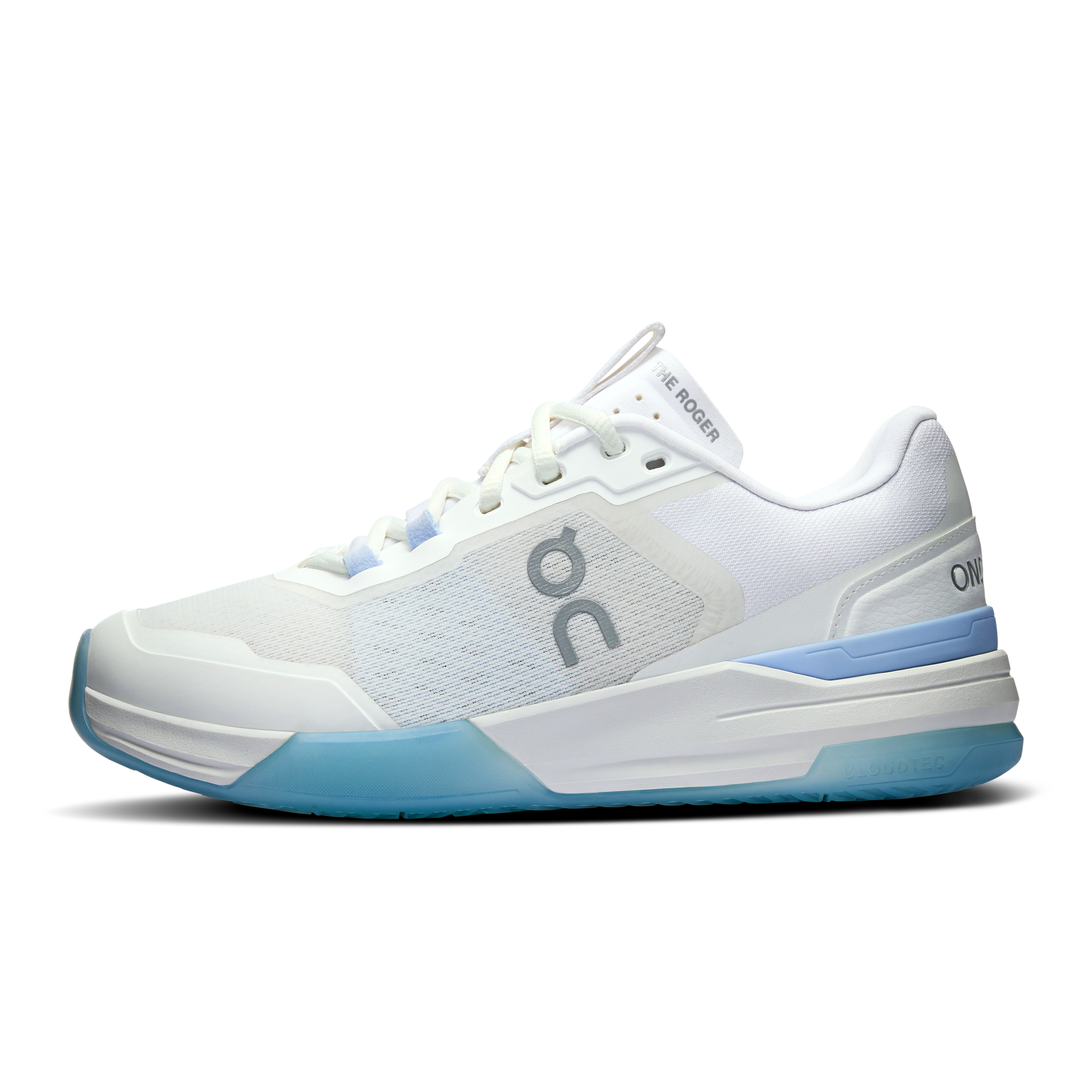 On THE ROGER Advantage Pro Tennis Shoes Women - White/Chambray Tennis Shoes On Running