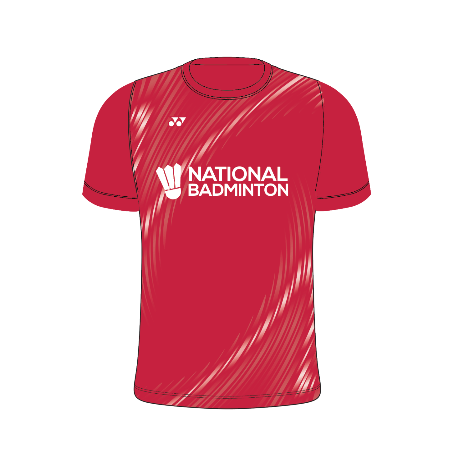 National Badminton Yonex T012 Vortex Crew Neck T-Shirt Junior - Red Clothing Yonex Teamwear