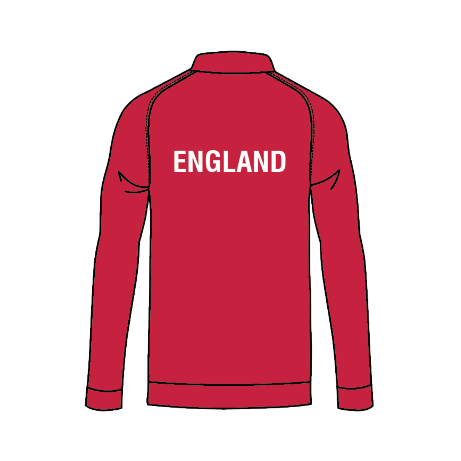 Yonex Kit Teamwear England Masters Badminton Baseline Track Top Unisex - White/Red