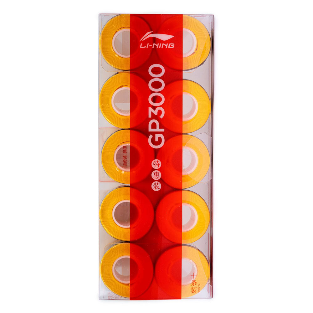 Li-Ning GP3000 Grips -10 Pieces -Yellow