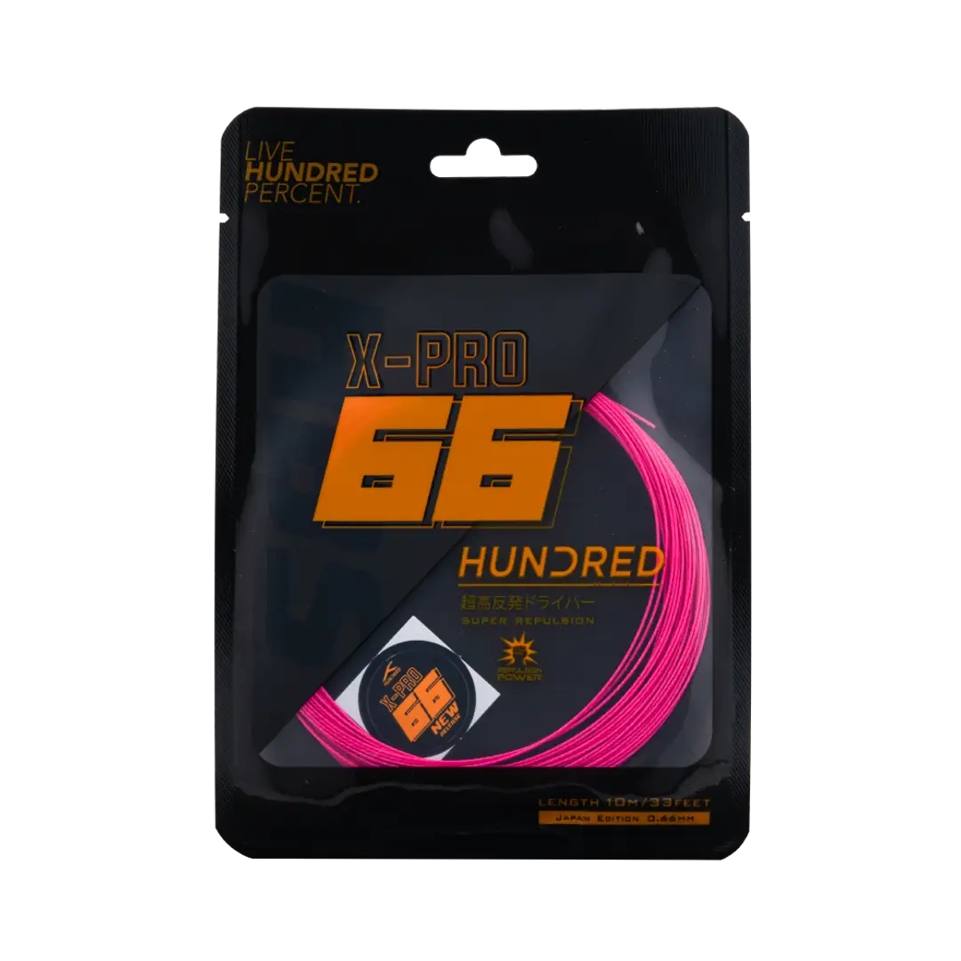 Hundred 66 X Pro Badminton String Set - Pink