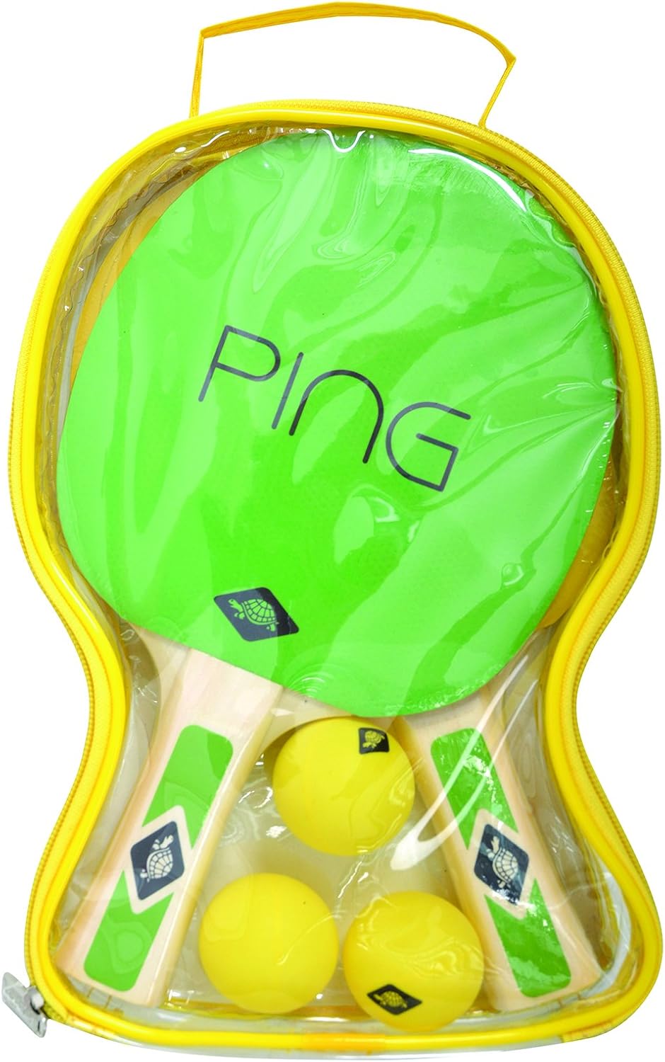 Donic-Schildkrot Ping Pong Set - Green/Yellow Table Tennis Paddle Donic-Schildkroet