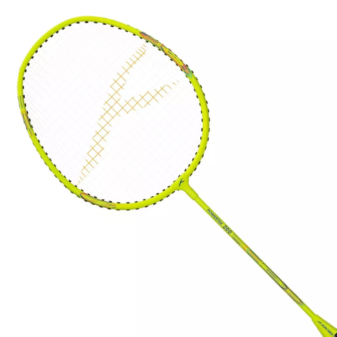 Hundred Powertek 200 2U Badminton Racket - Neon Green