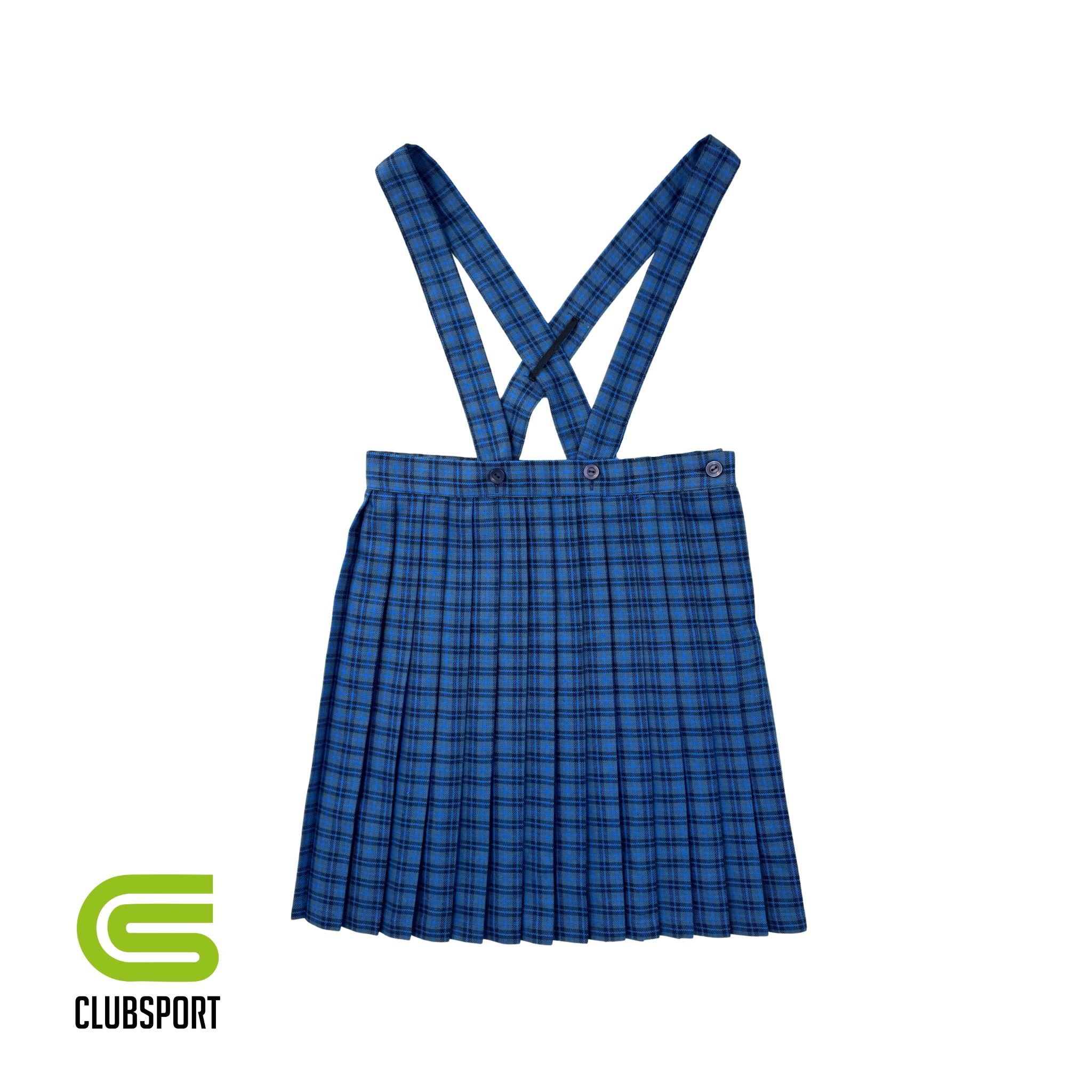 Hereford Cathedral School Blue Check Strapped Skirt