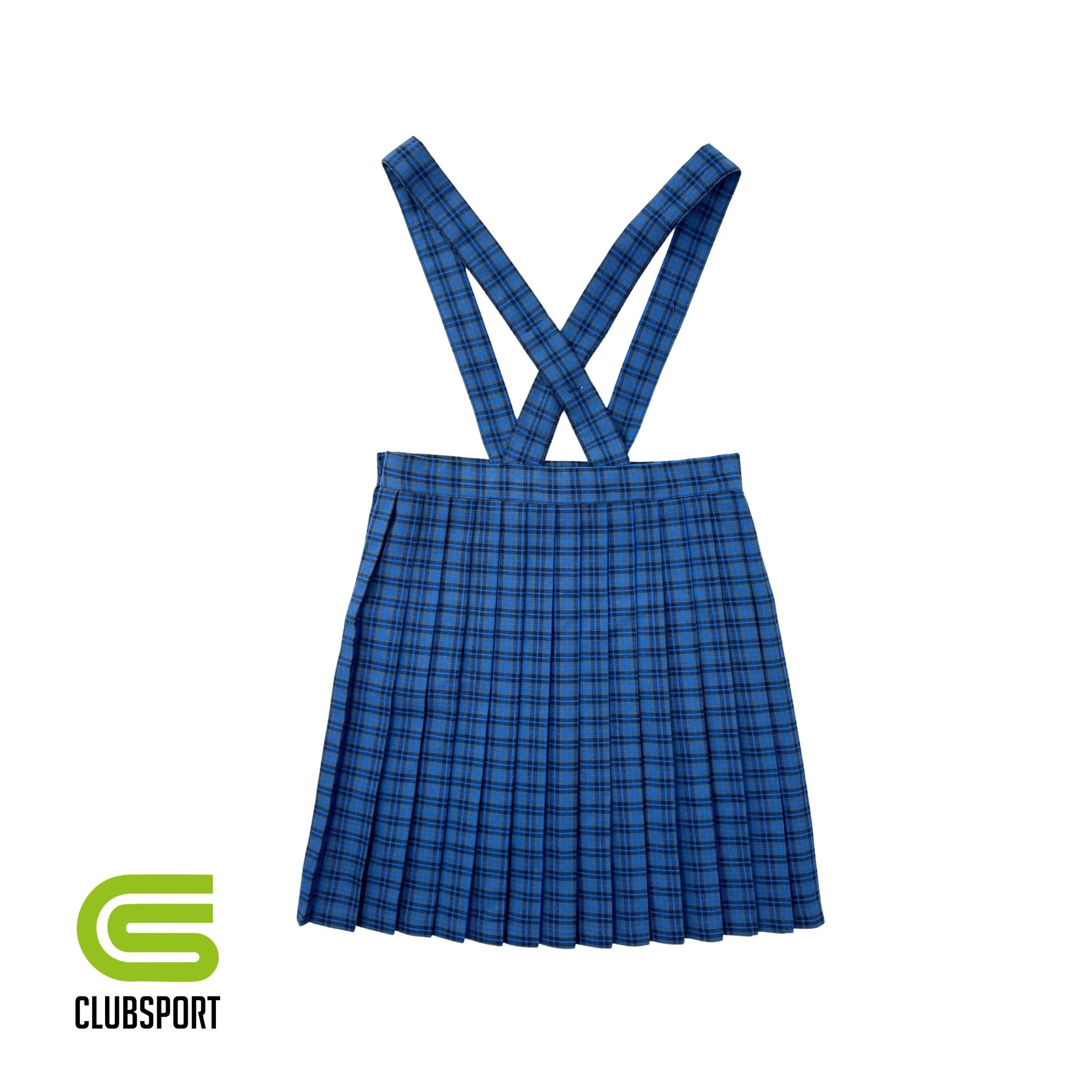 Hereford Cathedral School Blue Check Strapped Skirt