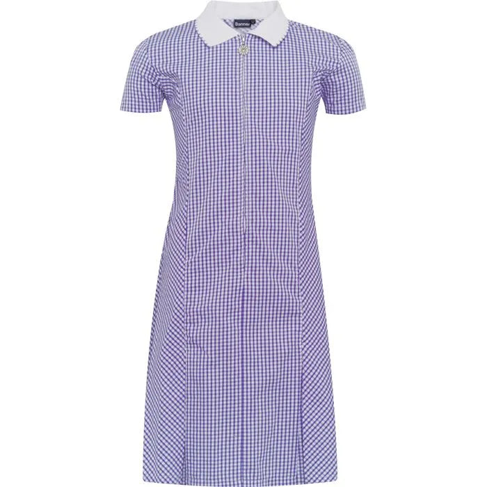 Avon Zip-Fronted Gingham Dress