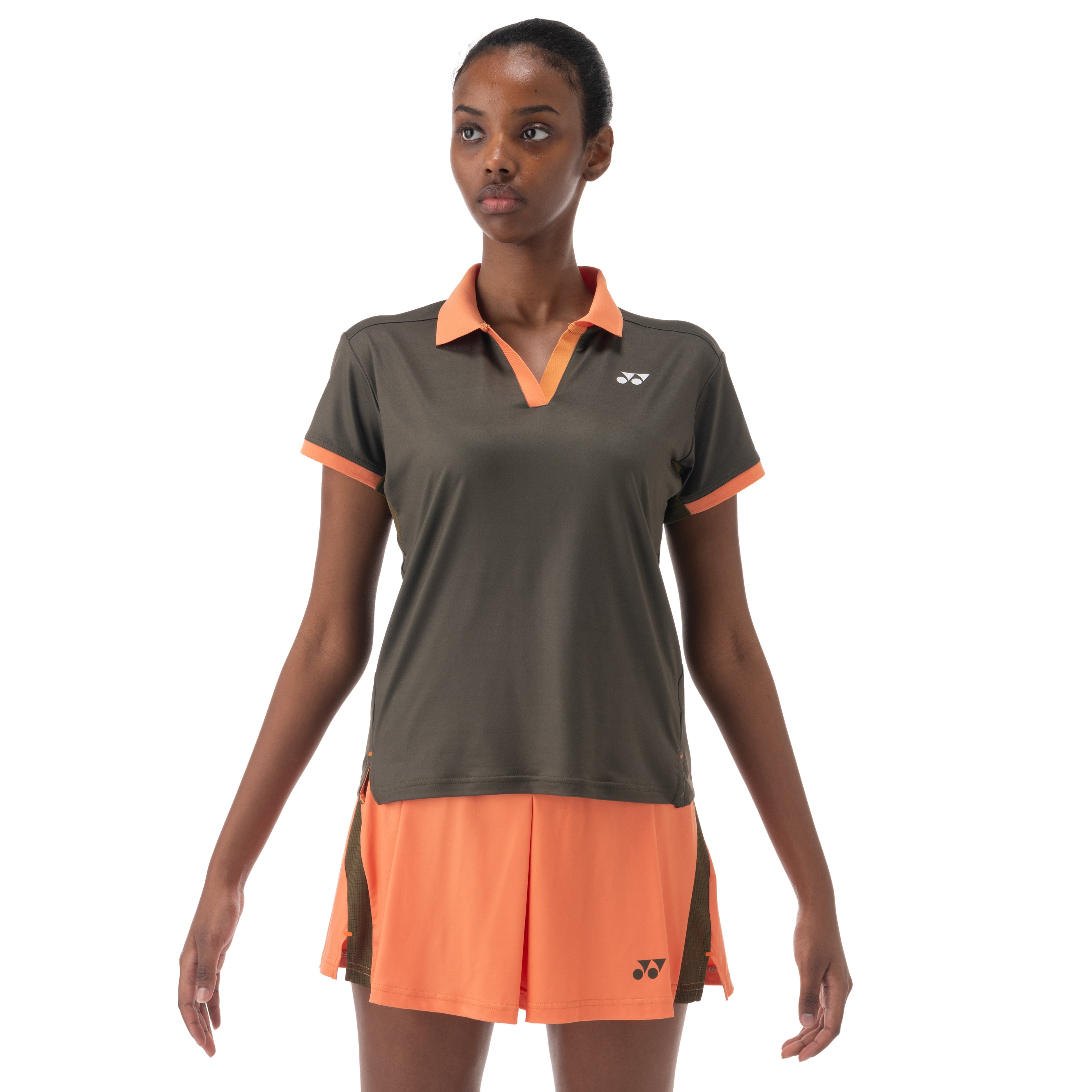 Yonex US Open 2025 Crew Neck Shirt Women - Brown Clothing Yonex