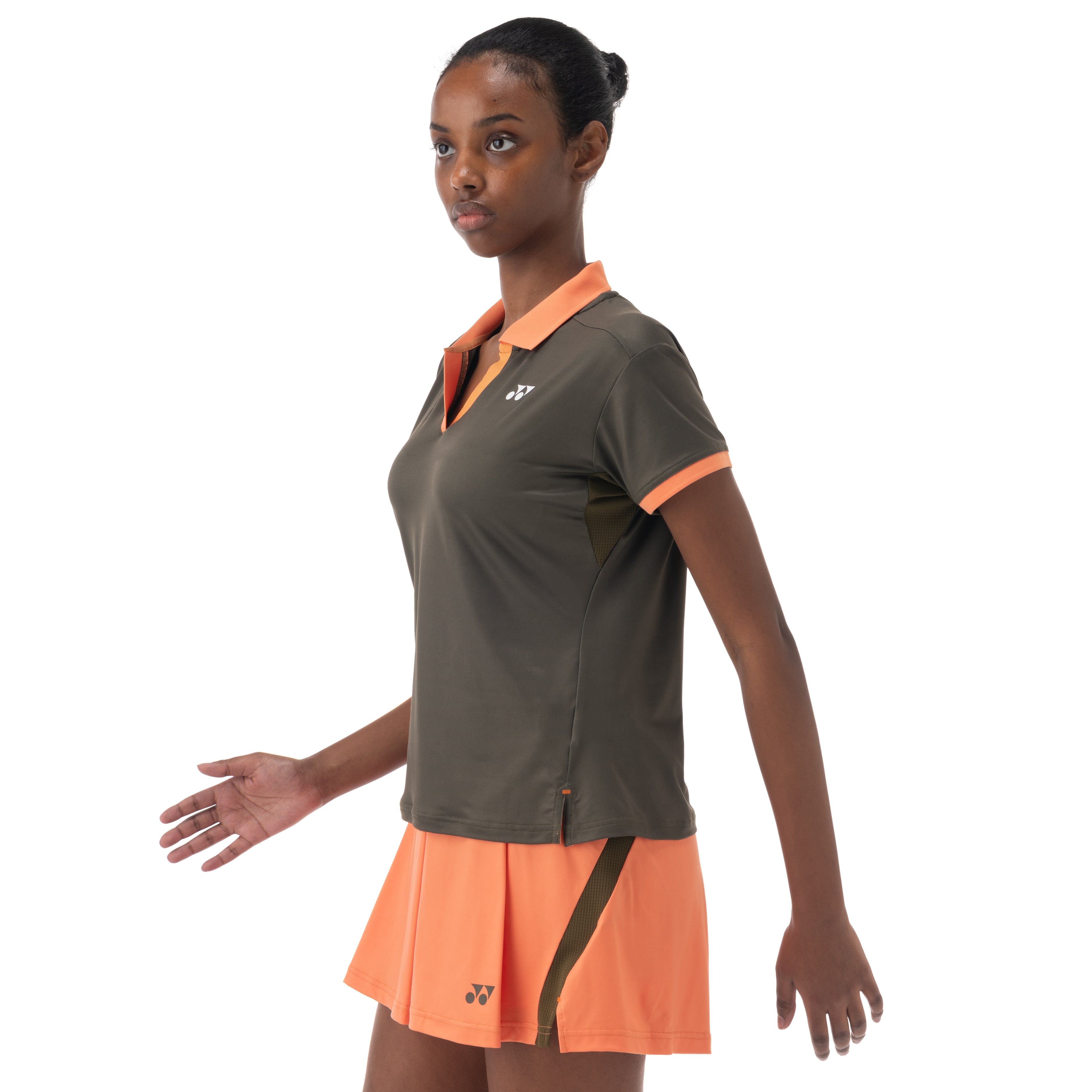 Yonex US Open 2025 Crew Neck Shirt Women - Brown Clothing Yonex