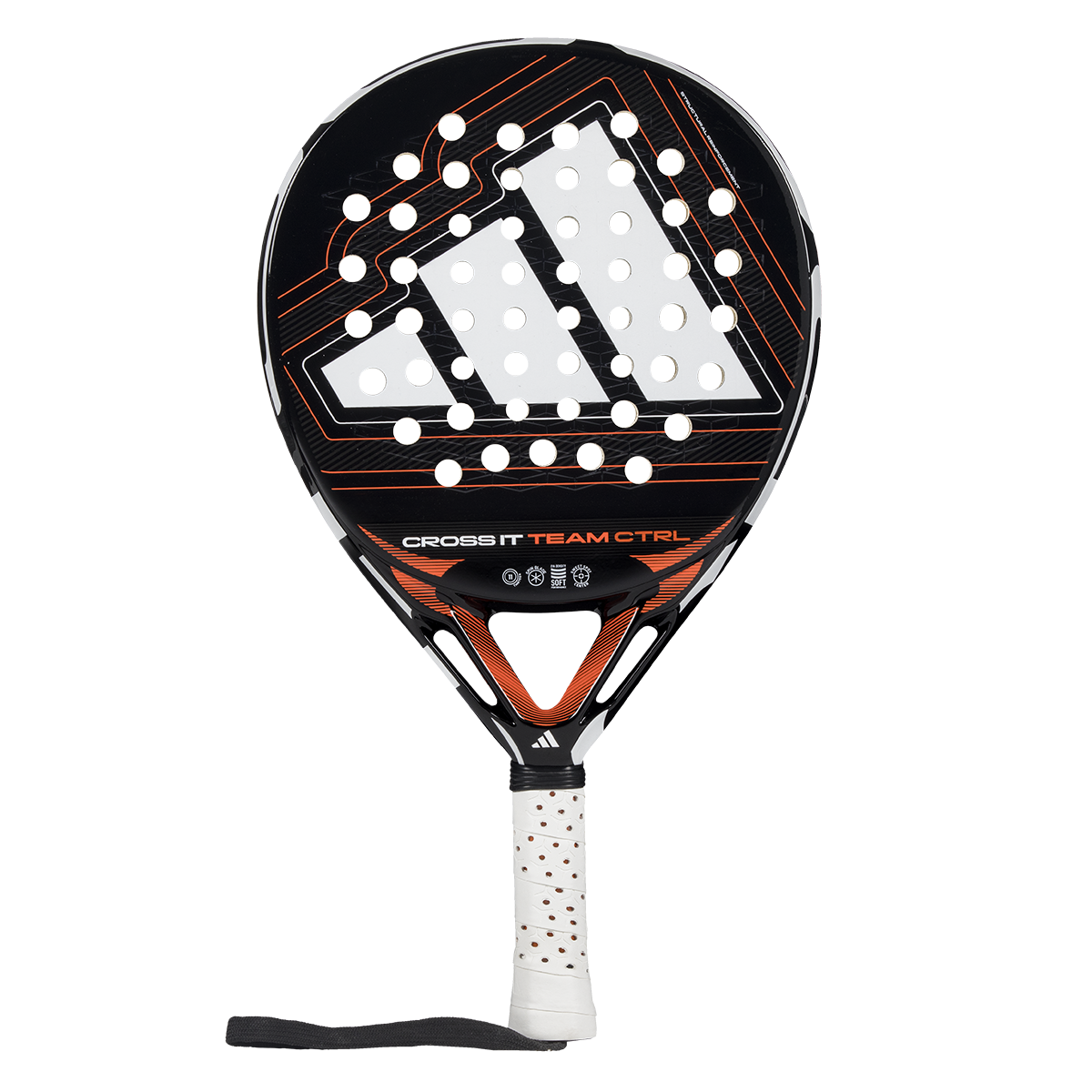 Adidas Cross It Team Ctrl 2026 Padel Racket - Black/White Padel Adidas