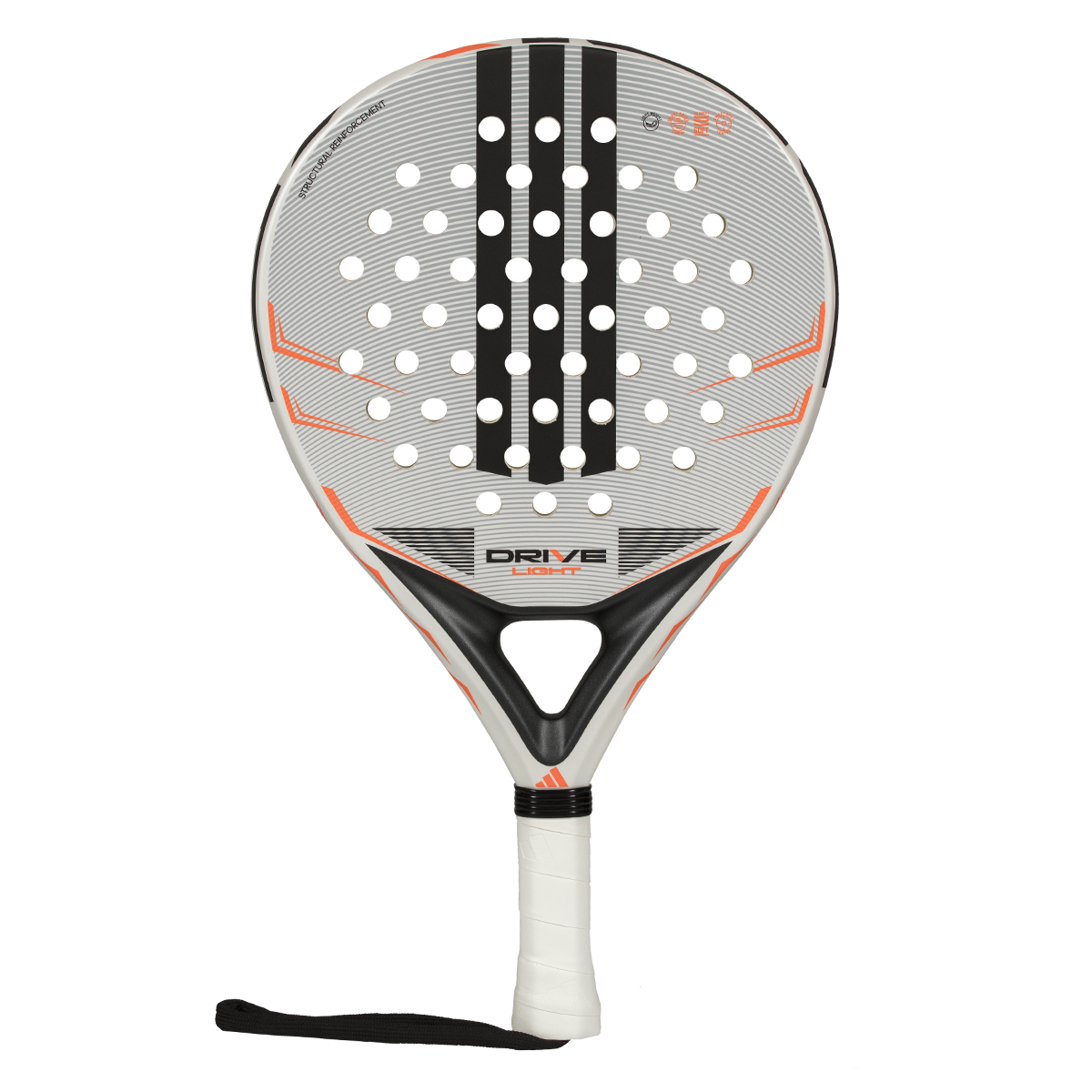 Adidas Drive Light 2026 Padel Racket - White/Orange Padel Adidas