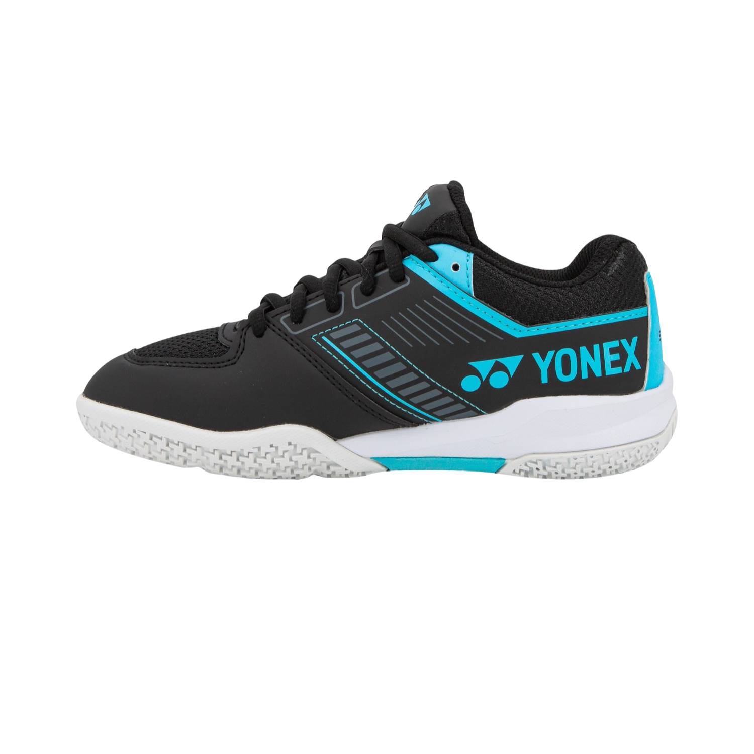 Yonex SHBSF1JREX PC Strider Flow Badminton Shoe Junior Lace - Black/Blue Black Blue shoes Yonex