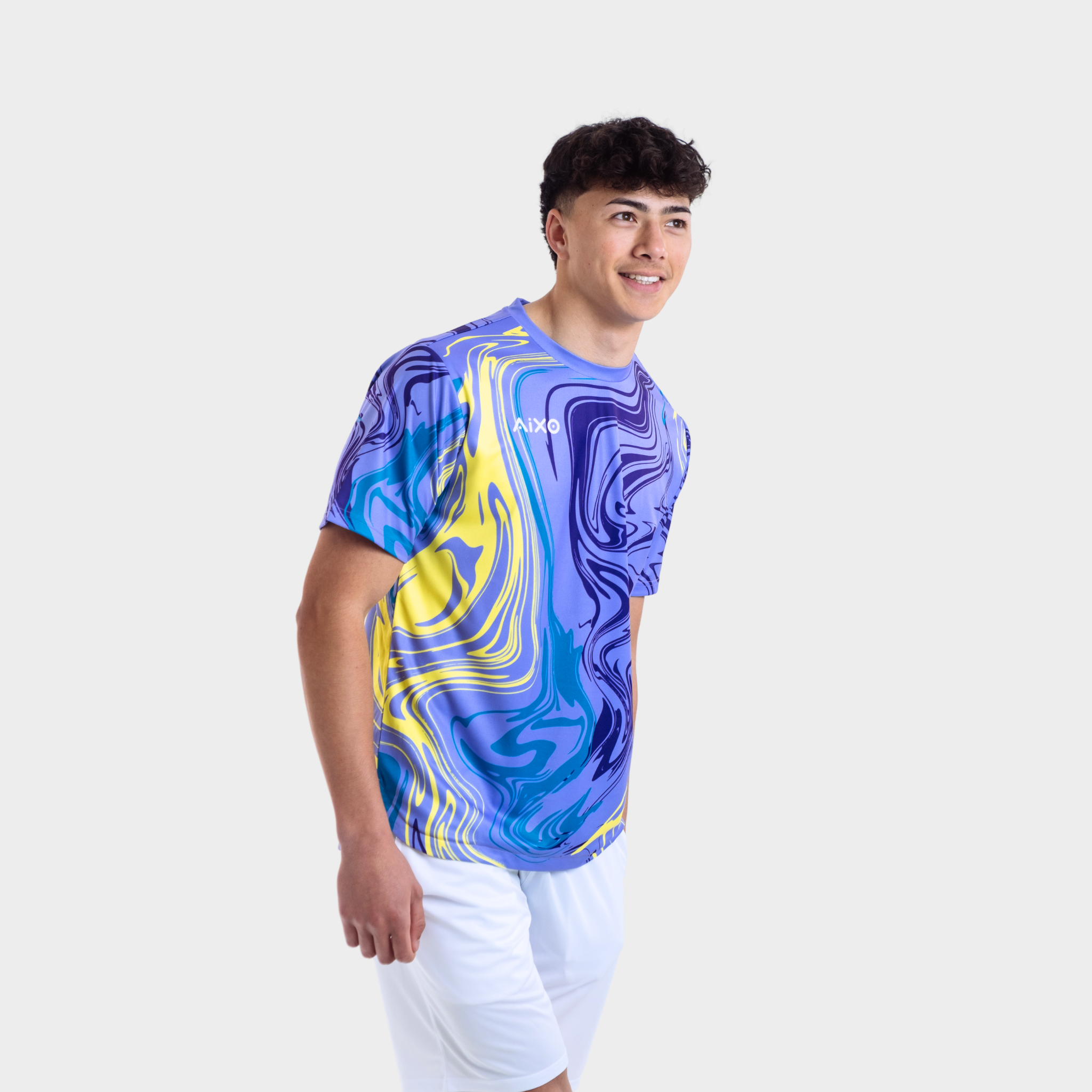 Aixo Chrome Mens T Shirt Lilac