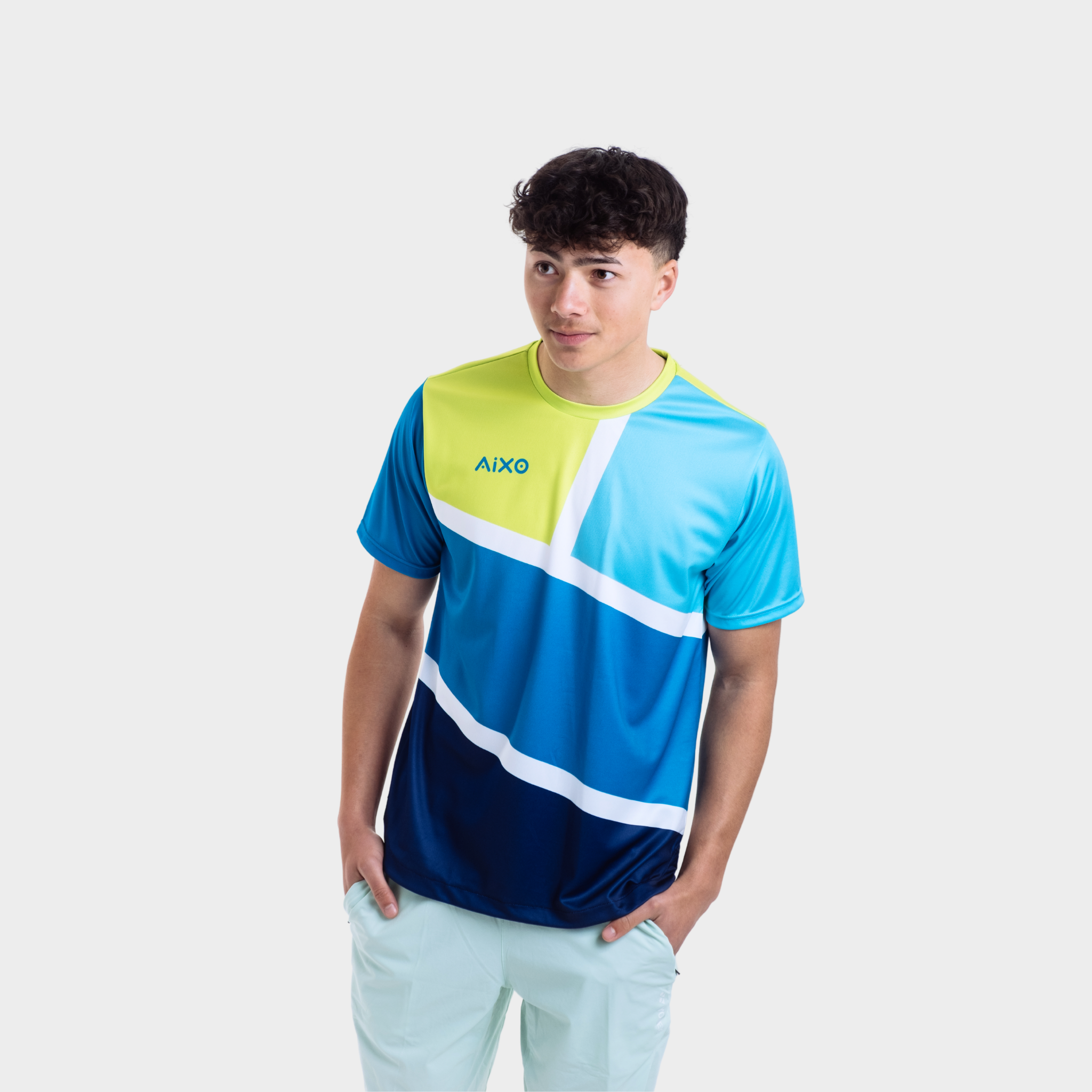 Aixo Court Mens T Shirt Teal