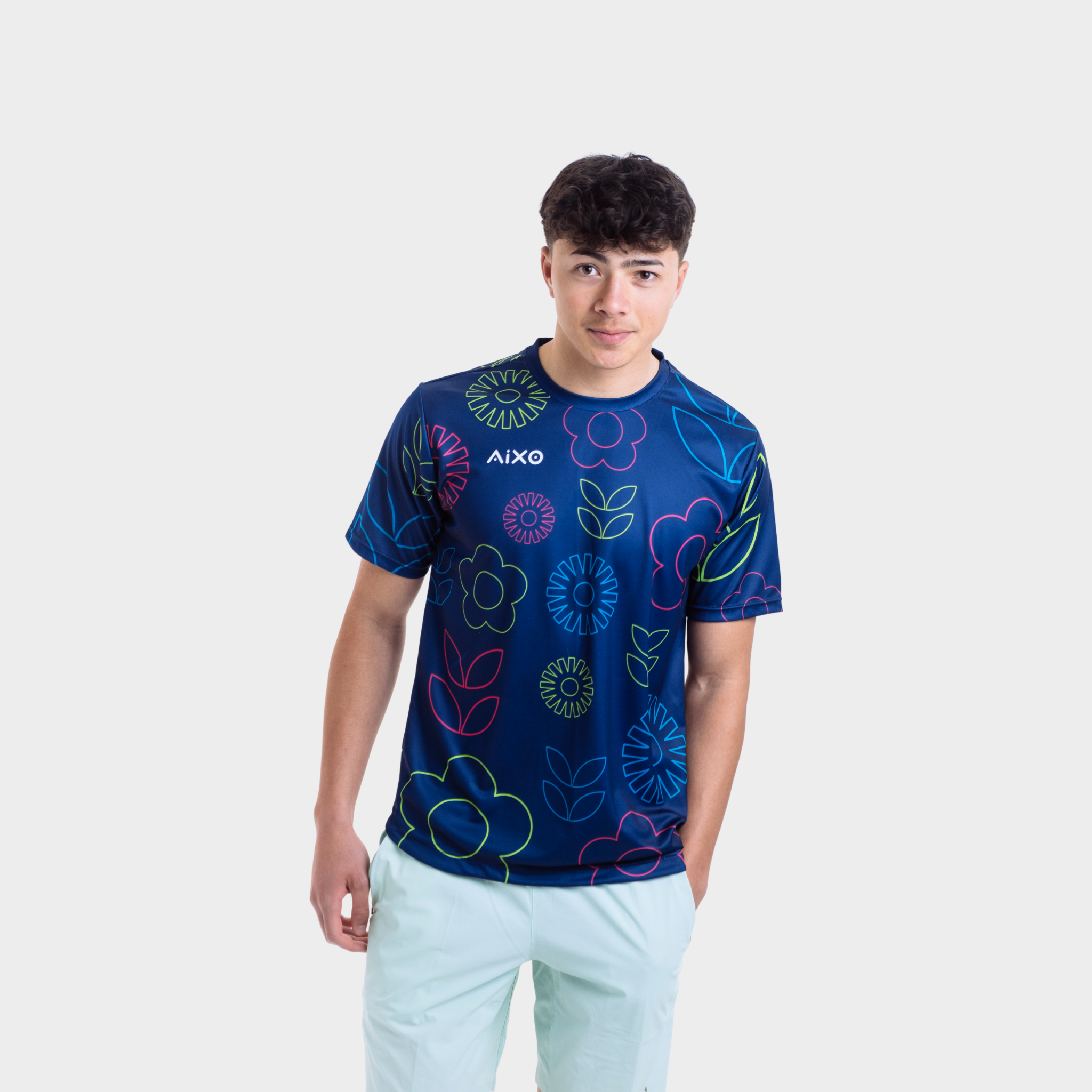 Aixo Spring Mens T Shirt Navy