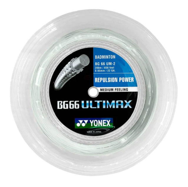Yonex BG66 Ultimax Badminton String (200m Reel) White