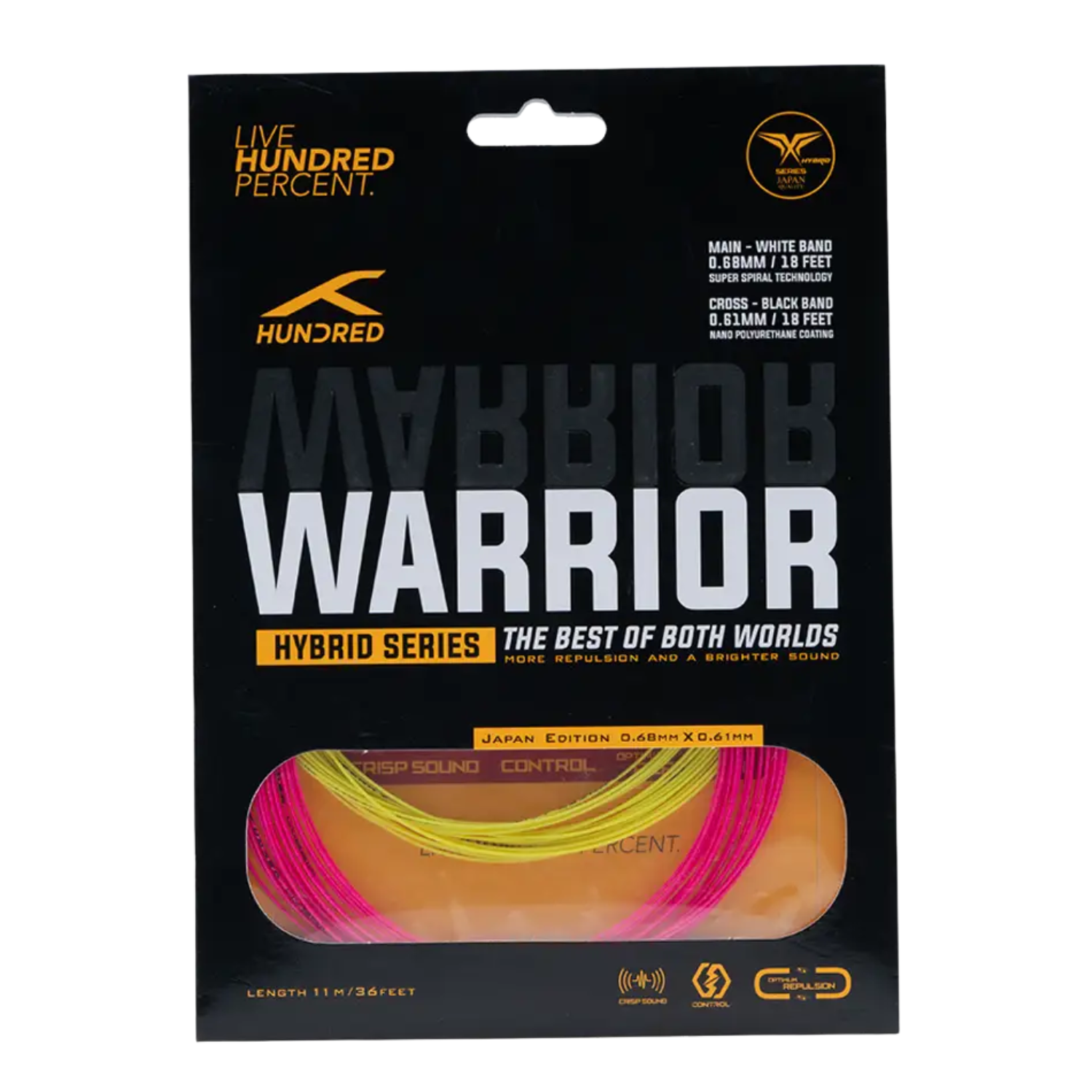 Hundred Hybrid Warrior (HBAA-3M069-4) Badminton String