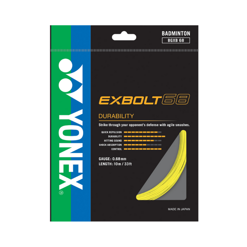 Yonex Exbolt 68 Badminton String (10m Set) Yellow