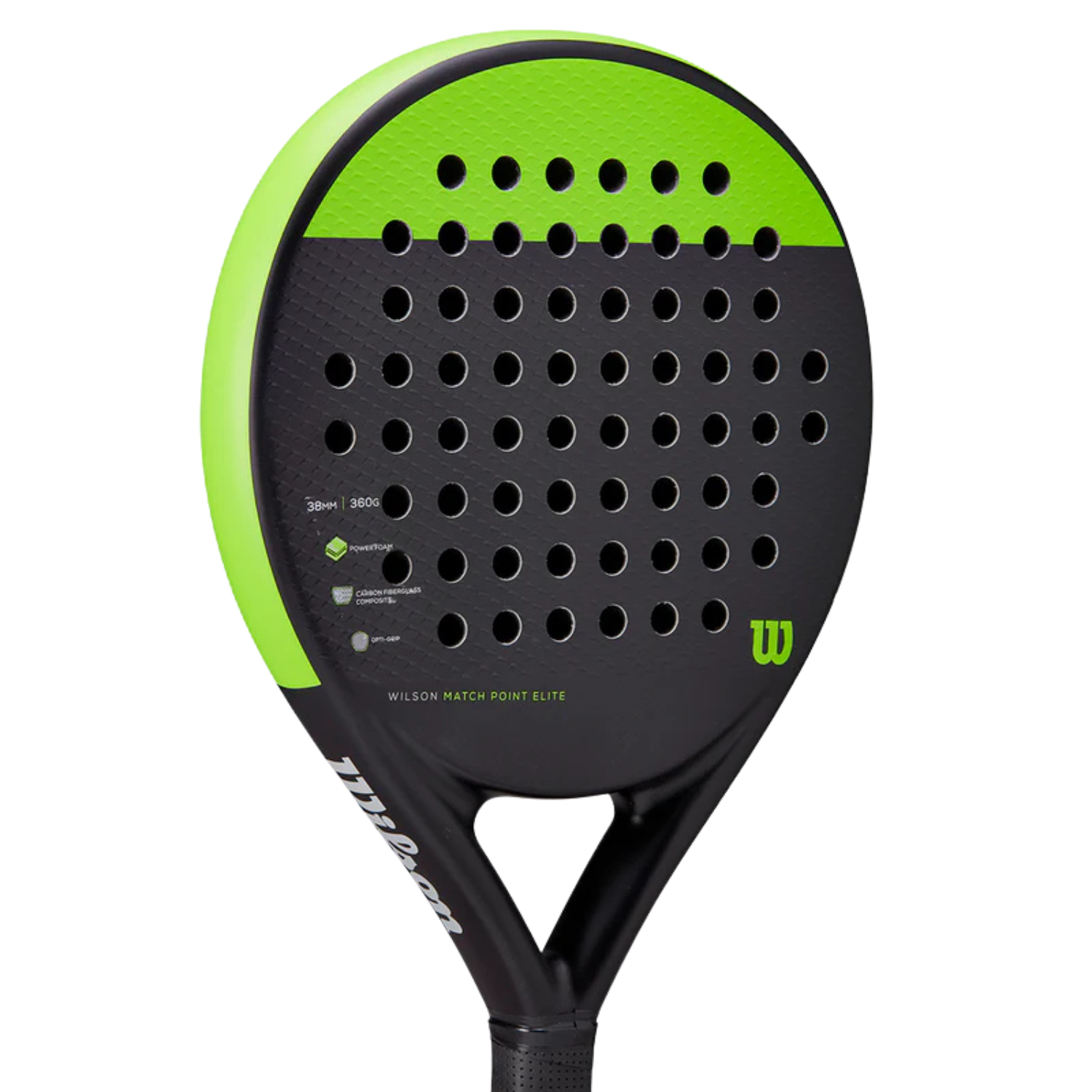 Wilson Match Point Elite Padel Racket - Black/Green