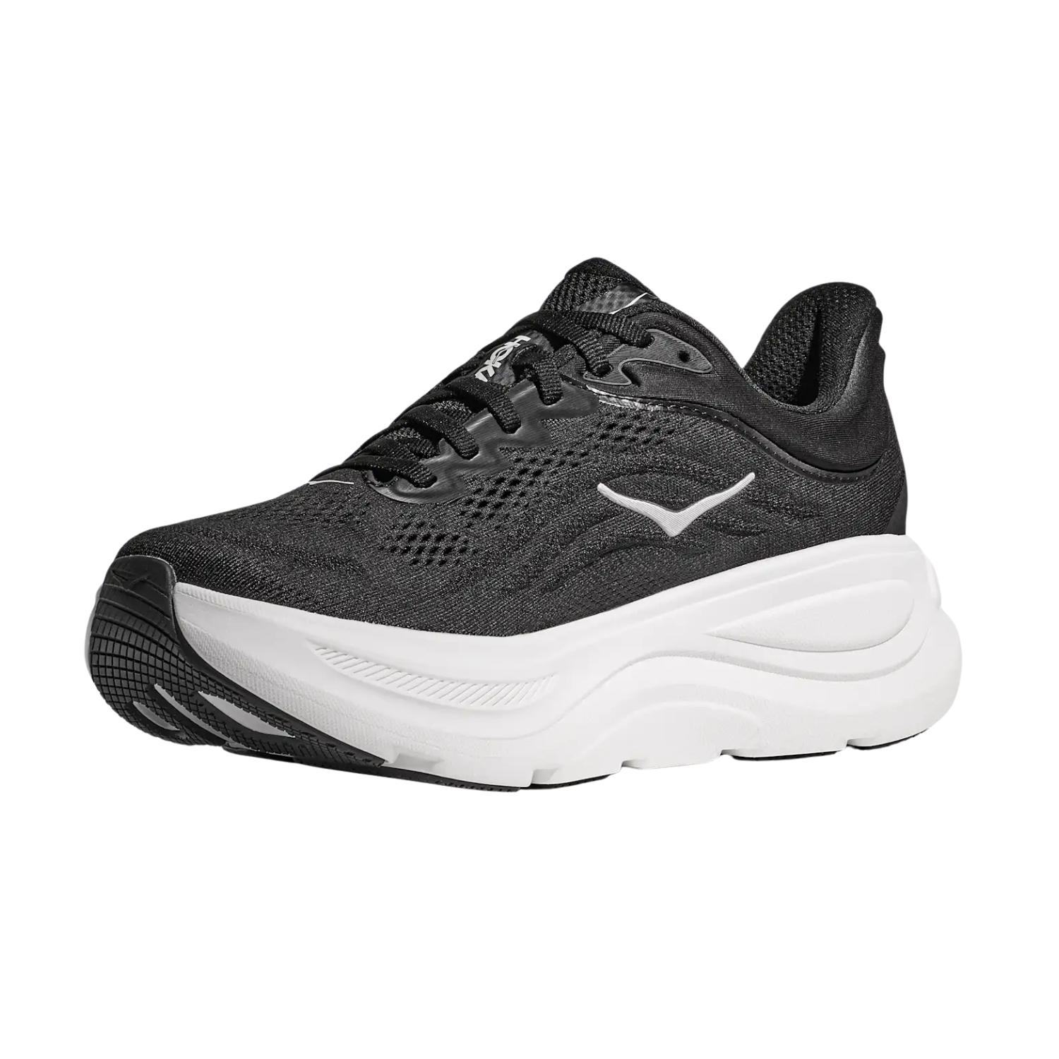 Hoka Bondi 9 Running Shoe Women - Black/White Running Shoes Hoka