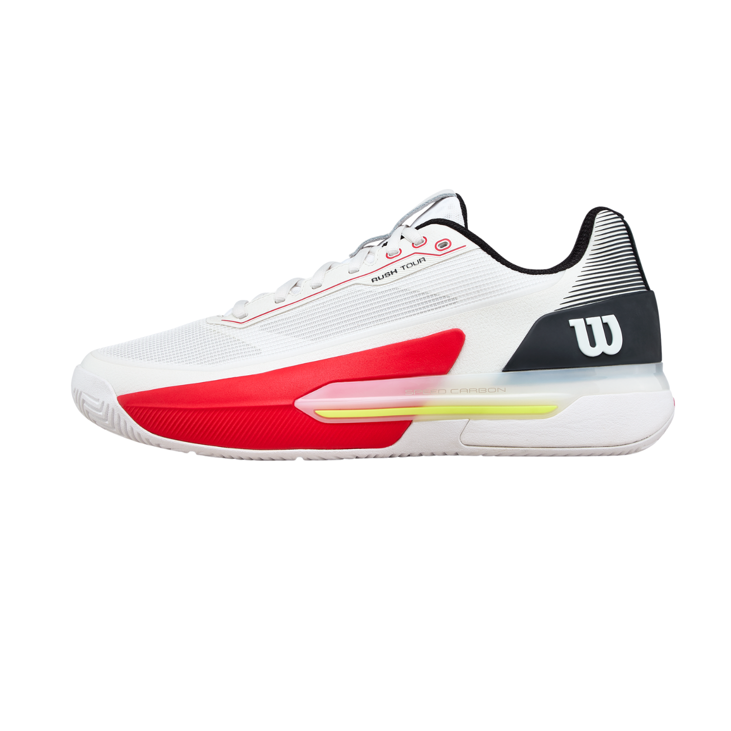 Wilson Rush Tour 5 Tennis Shoe Men - White/Red Tennis Shoes Wilson