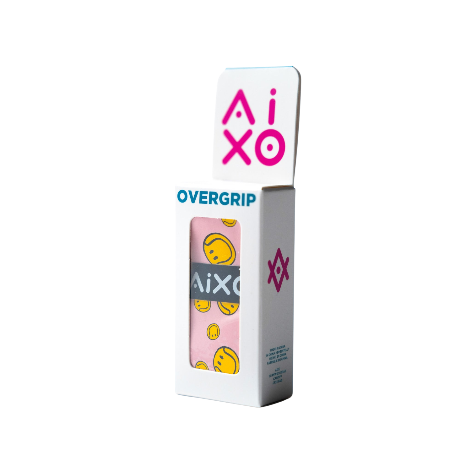 Aixo Smiley Ball Dry Overgrip Pink Overgrips Aixo