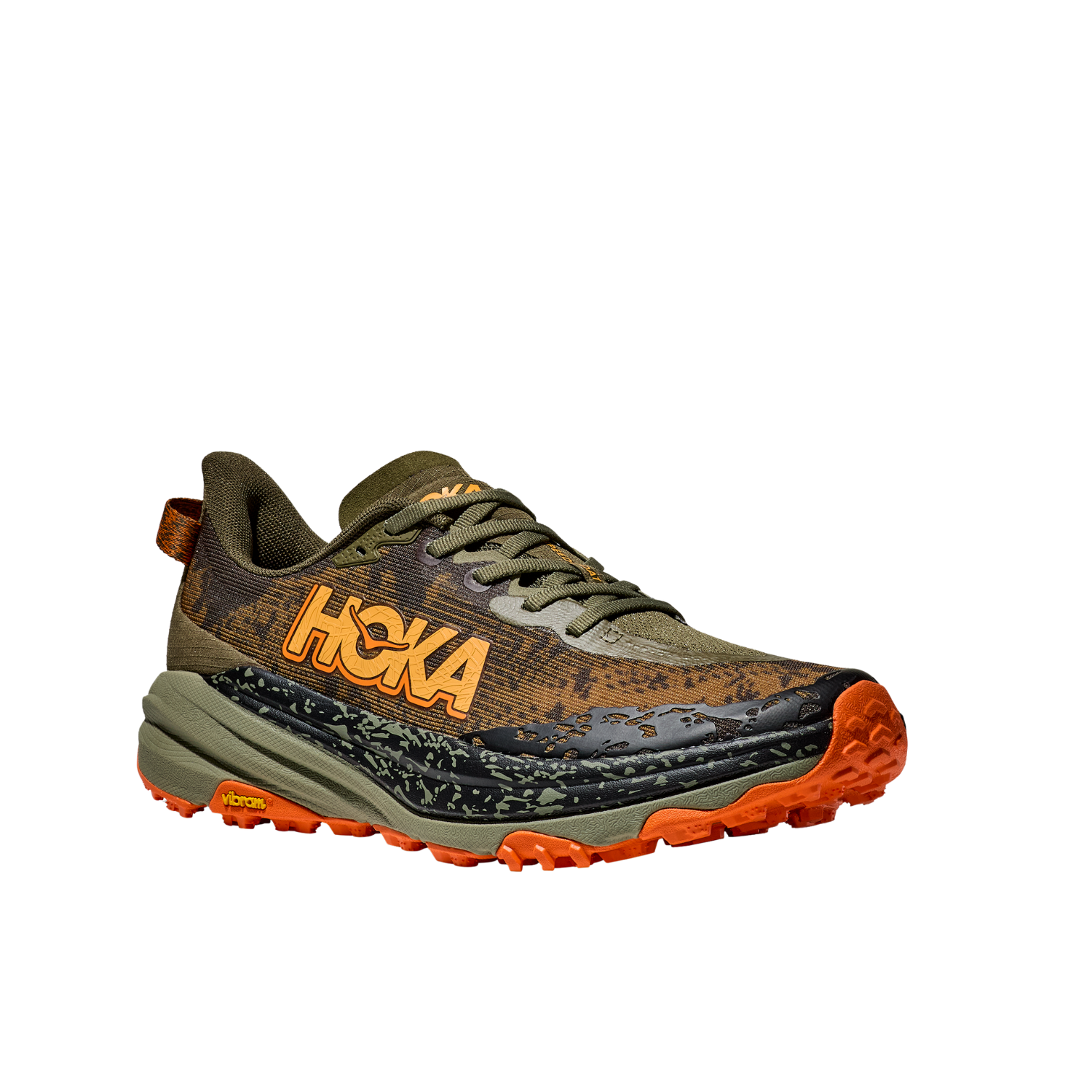 Hoka Speedgoat 6 Wide Running Shoes Men - Camo/Antique Olive