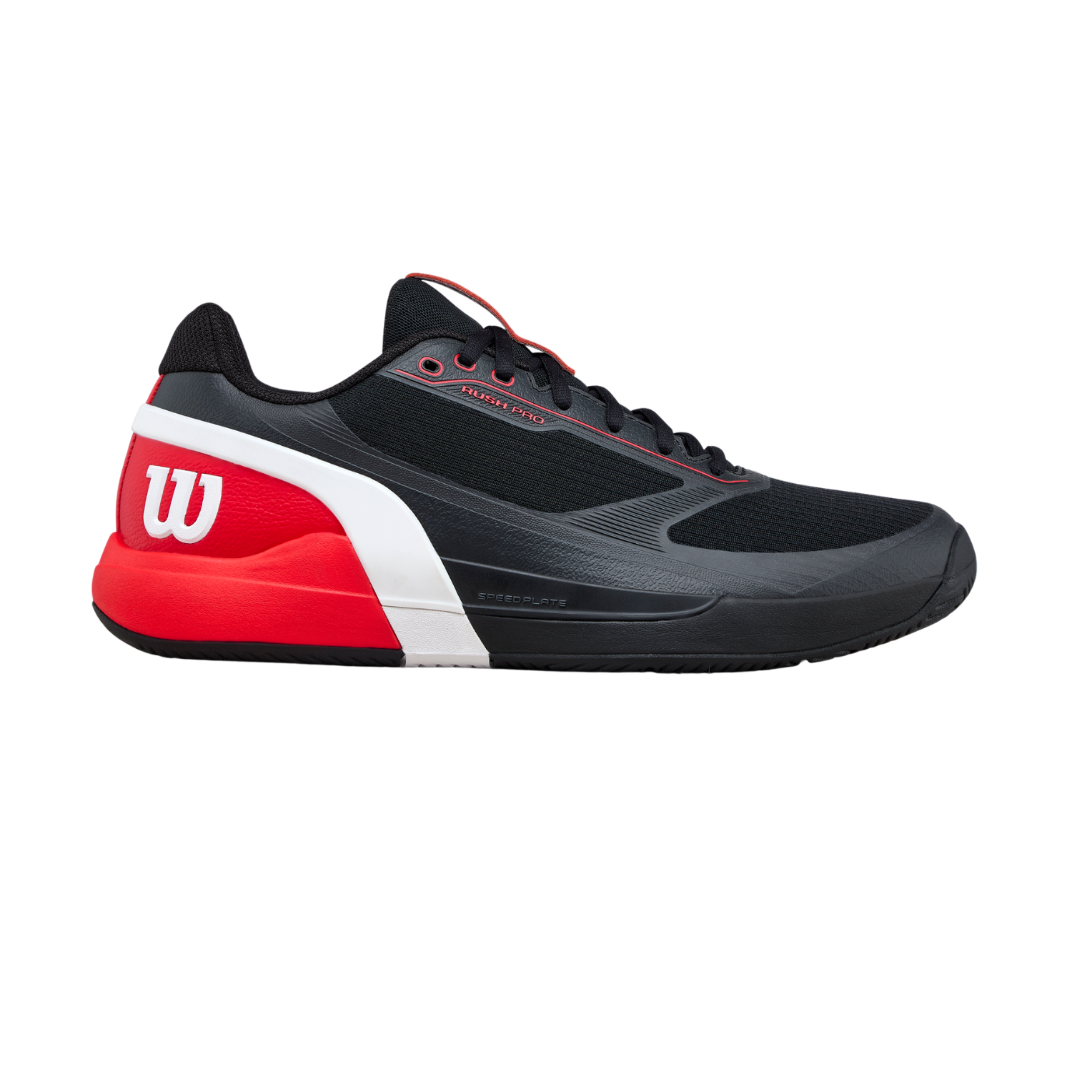 Wilson Rush Pro 5 Tennis Shoe Men - Black/Red Black Red White Tennis Shoes Wilson