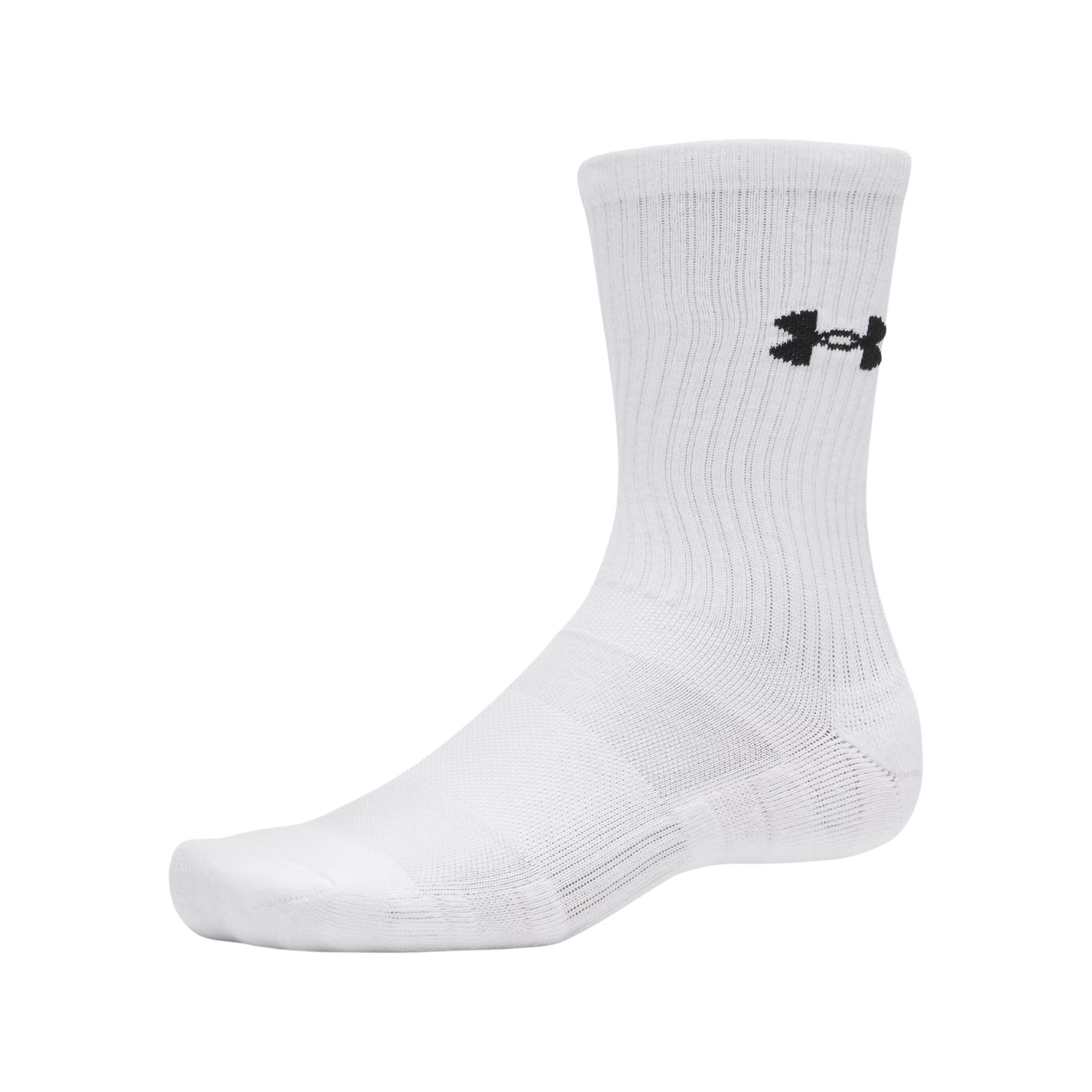 Under Armour Performance Cotton 3Pk Crew Socks Unisex - White/Steel Clothing Under Armour