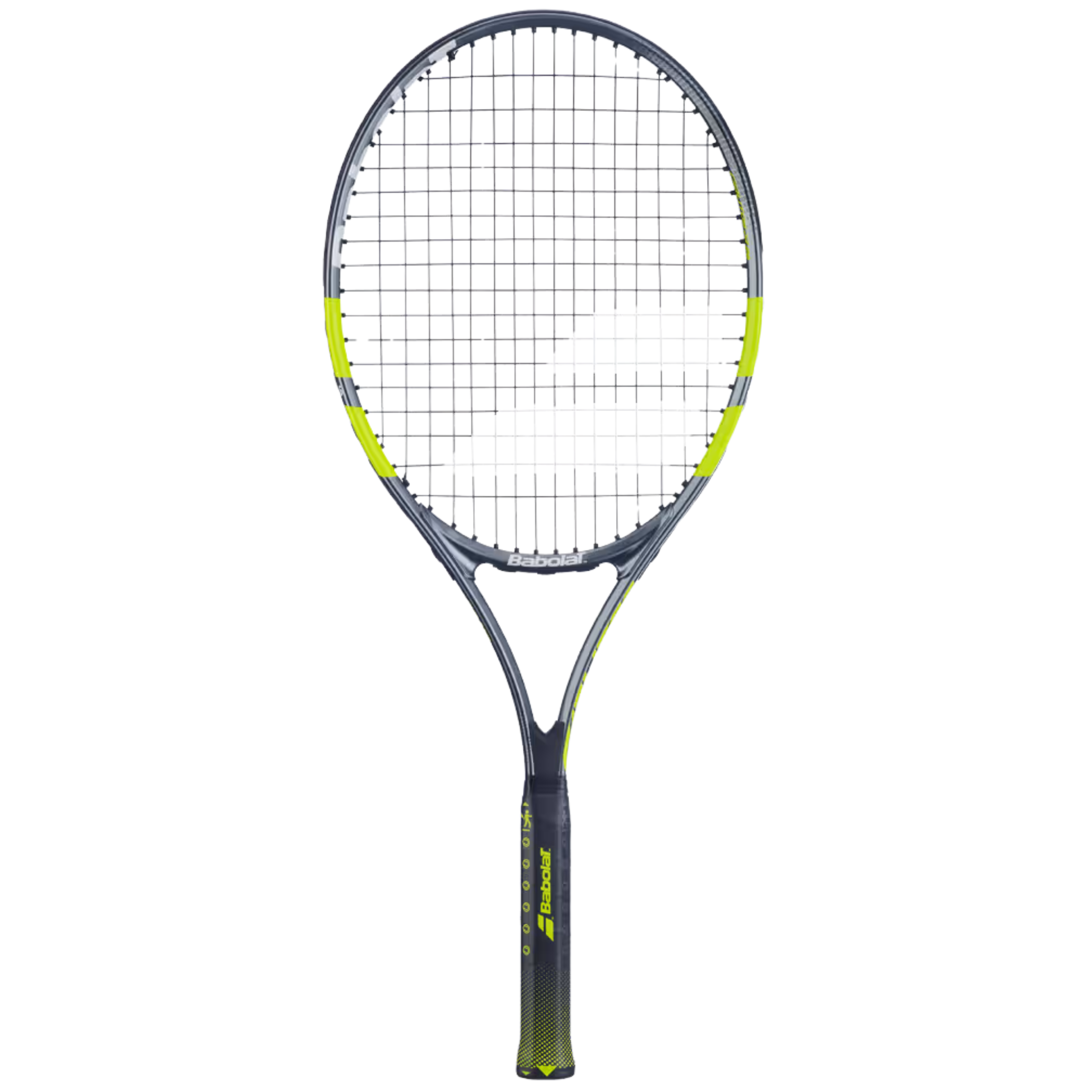 Babolat Carlitos Junior 26 2026 Badminton Racket Strung - Grey/Yellow Grey Yellow 26" Tennis Rackets Babolat