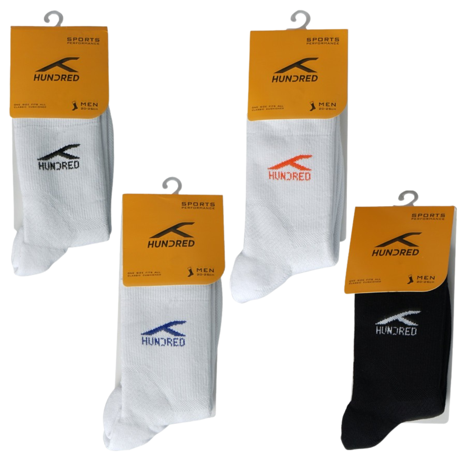 Hundred Quarter Socks - White/Black Clothing Hundred