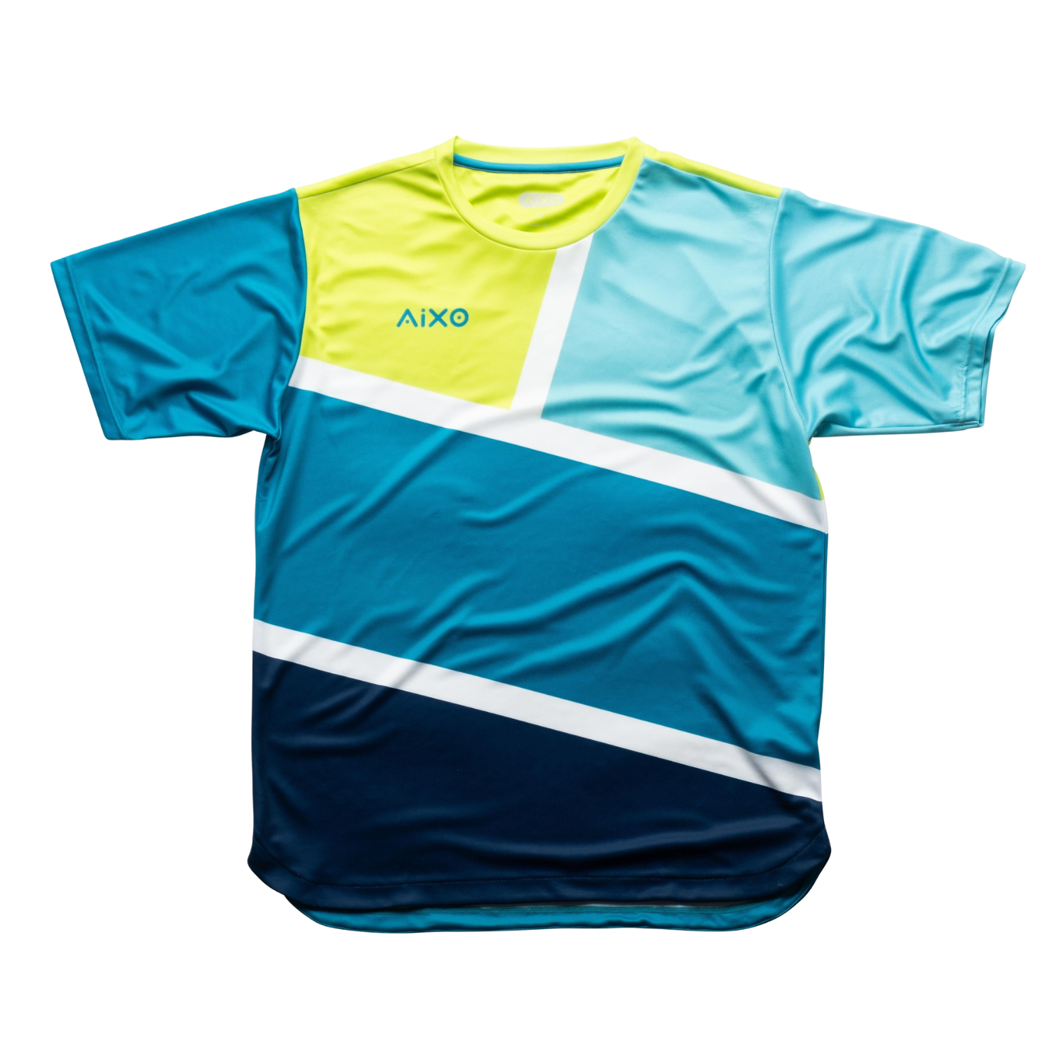 Aixo Court Mens T Shirt Graphite TEAL T Shirt Aixo