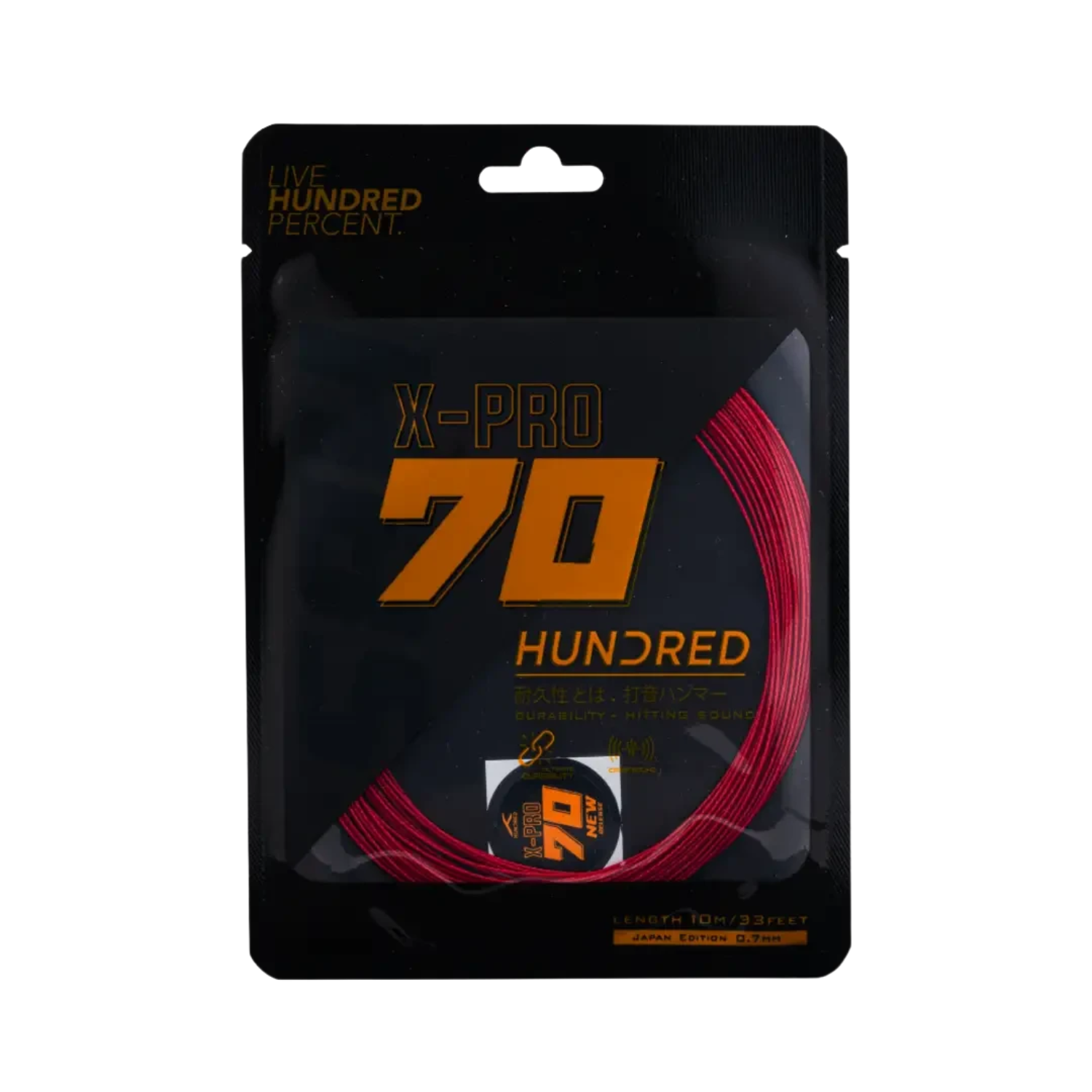 Hundred 70 X Pro Badminton String HBAA-3M016-6 String (Packs) Hundred