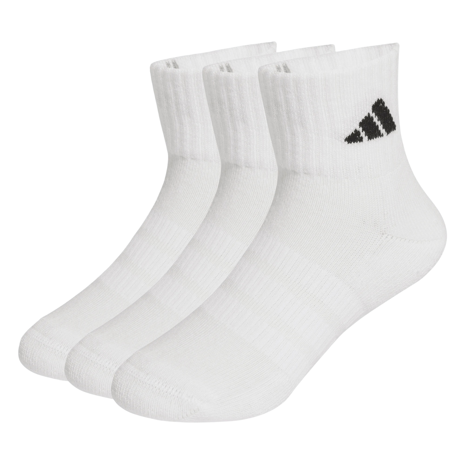 Adidas Cushioned Sportswear Ankle 3 Pack Socks Kids - White/White/Black
