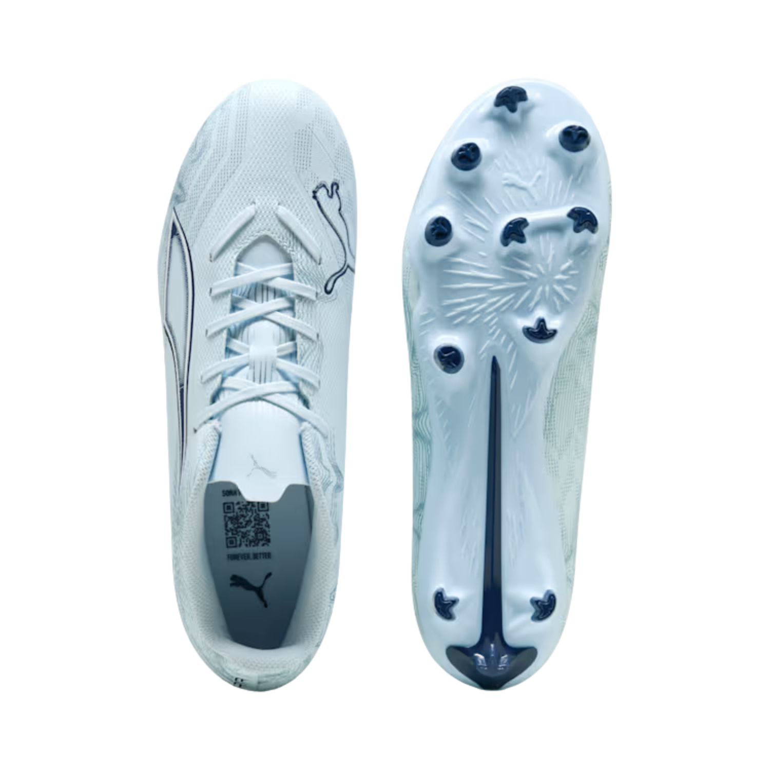 Puma Ultra 6 Play FG/AG Football Boots Unisex - Icy Blue/ White/ Blue Jewel