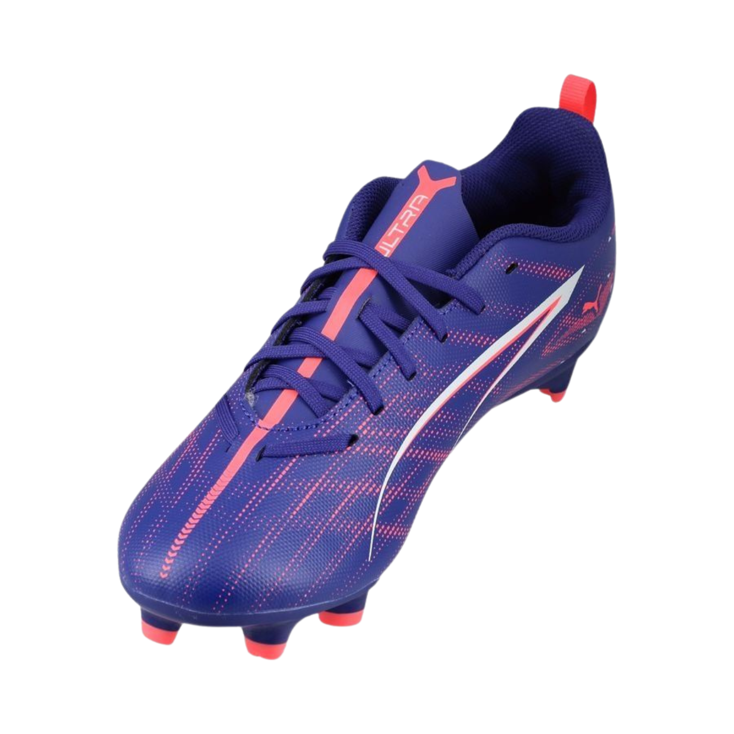 Puma Ultra 5 Play FG/AG Football Boots Junior - Lapis Lazuli/ Puma White/ Sunset Glow 107695