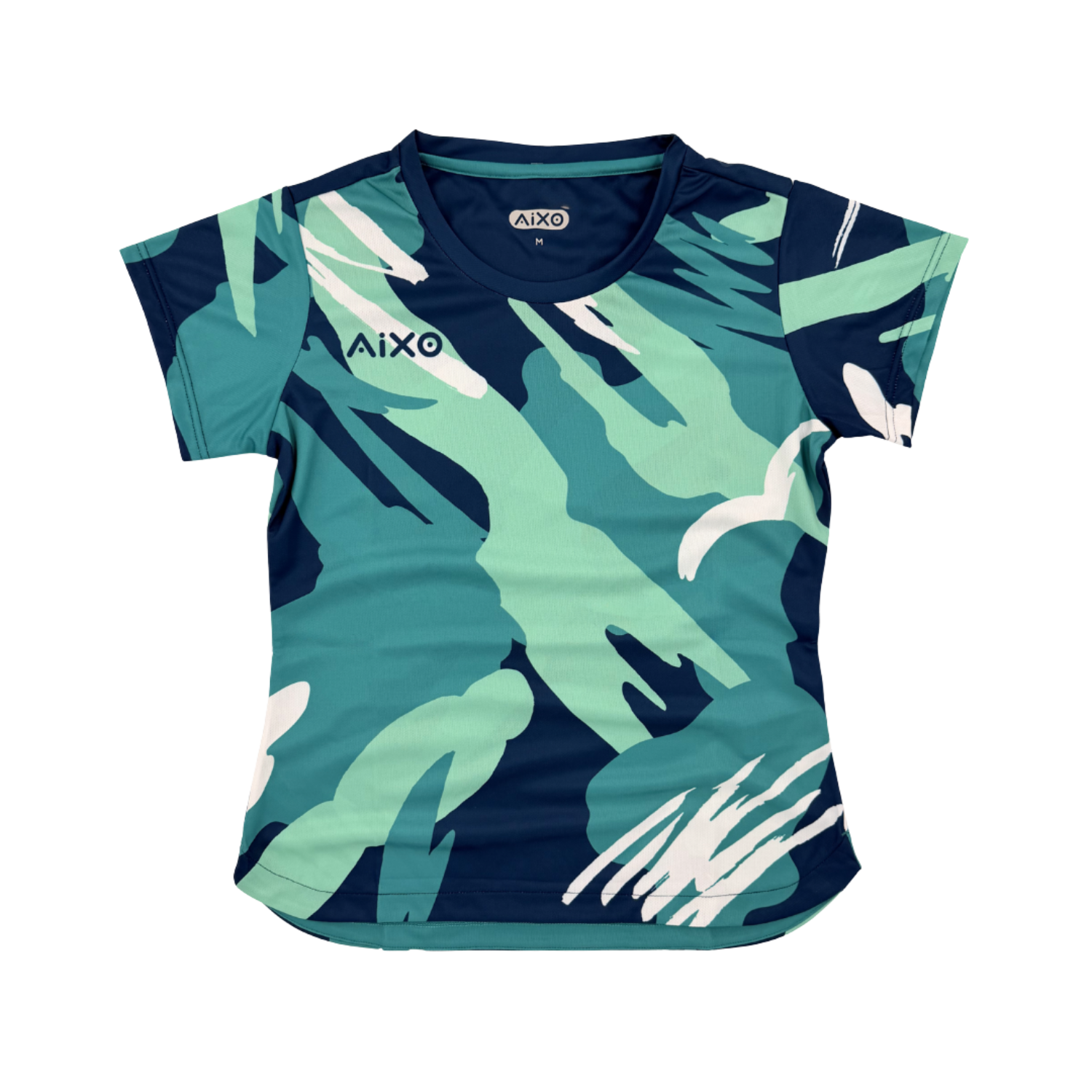 AIXO Abstract Womens T-Shirt - Navy