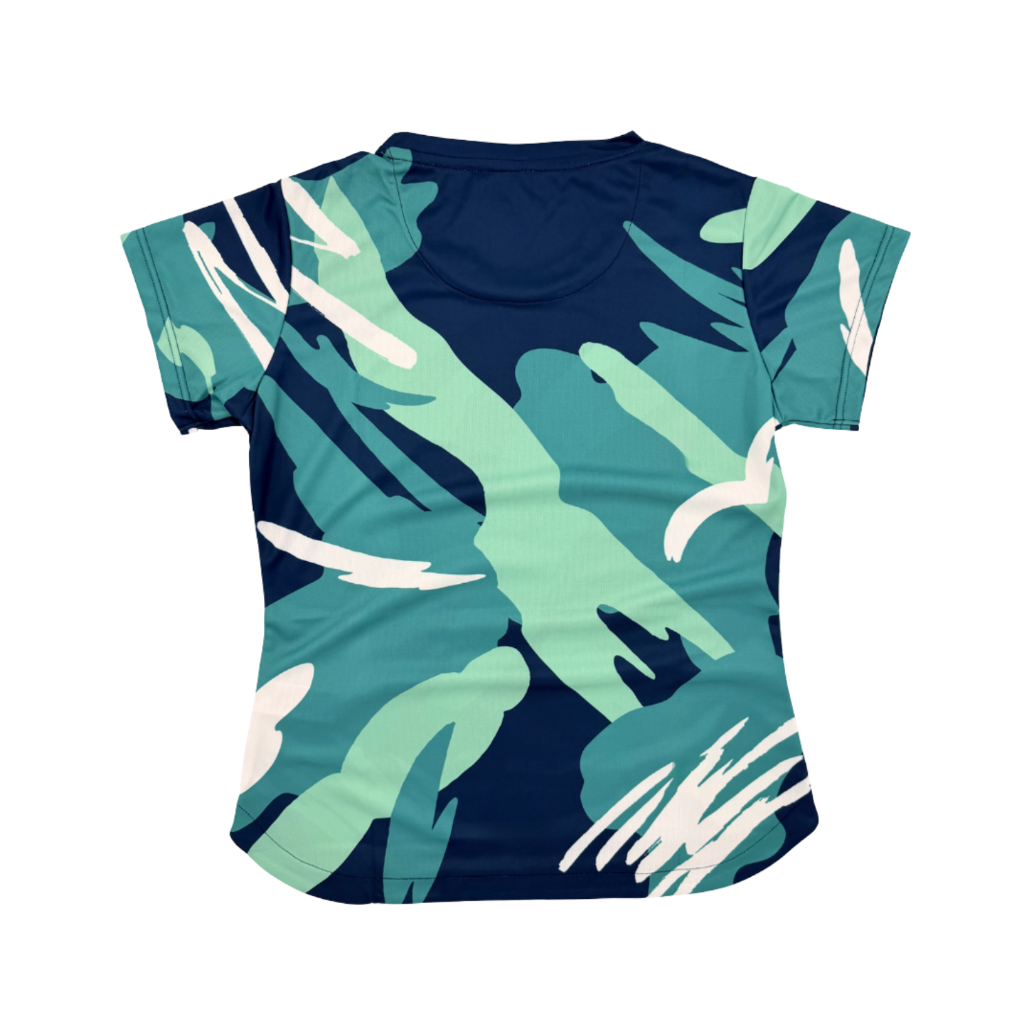 AIXO Abstract Womens T-Shirt - Navy