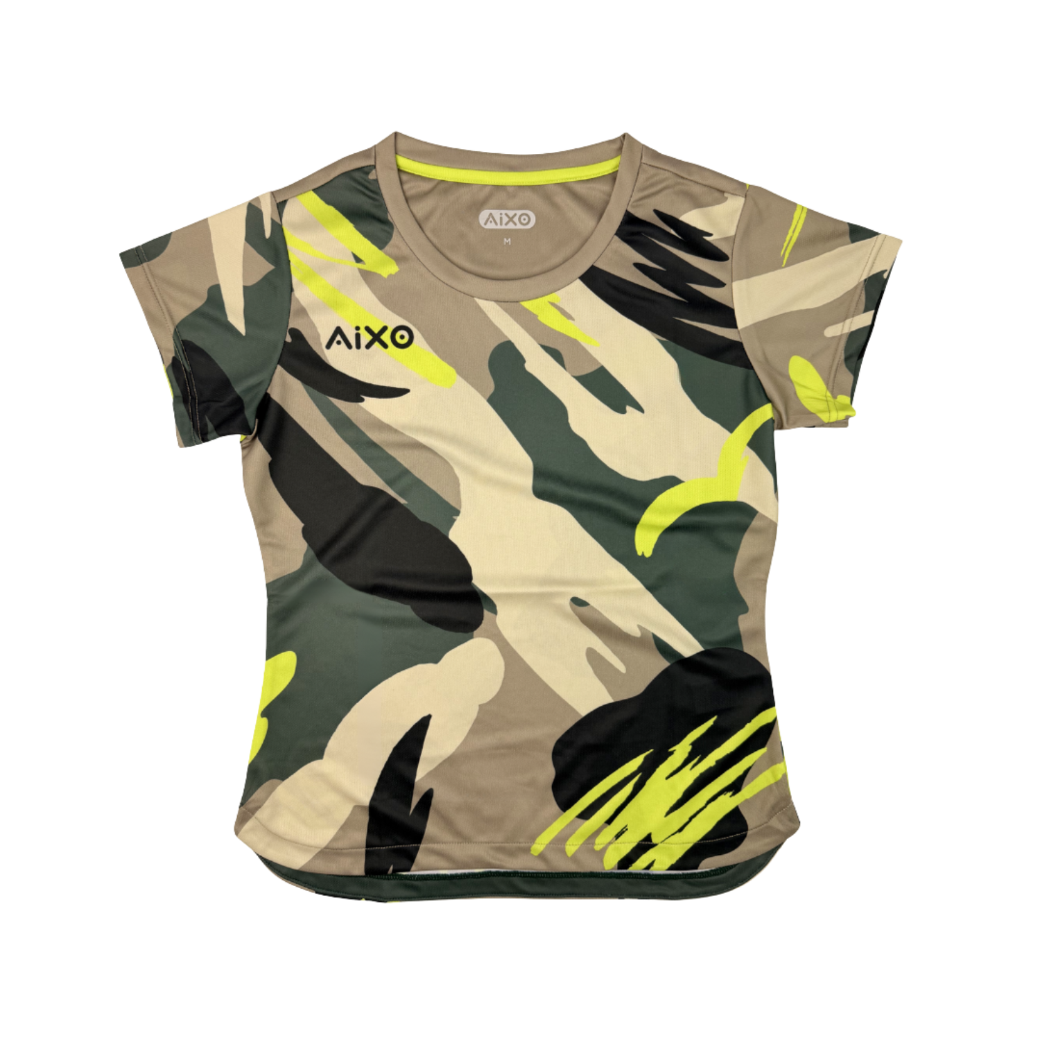 AIXO Abstract Womens T-Shirt - Stone