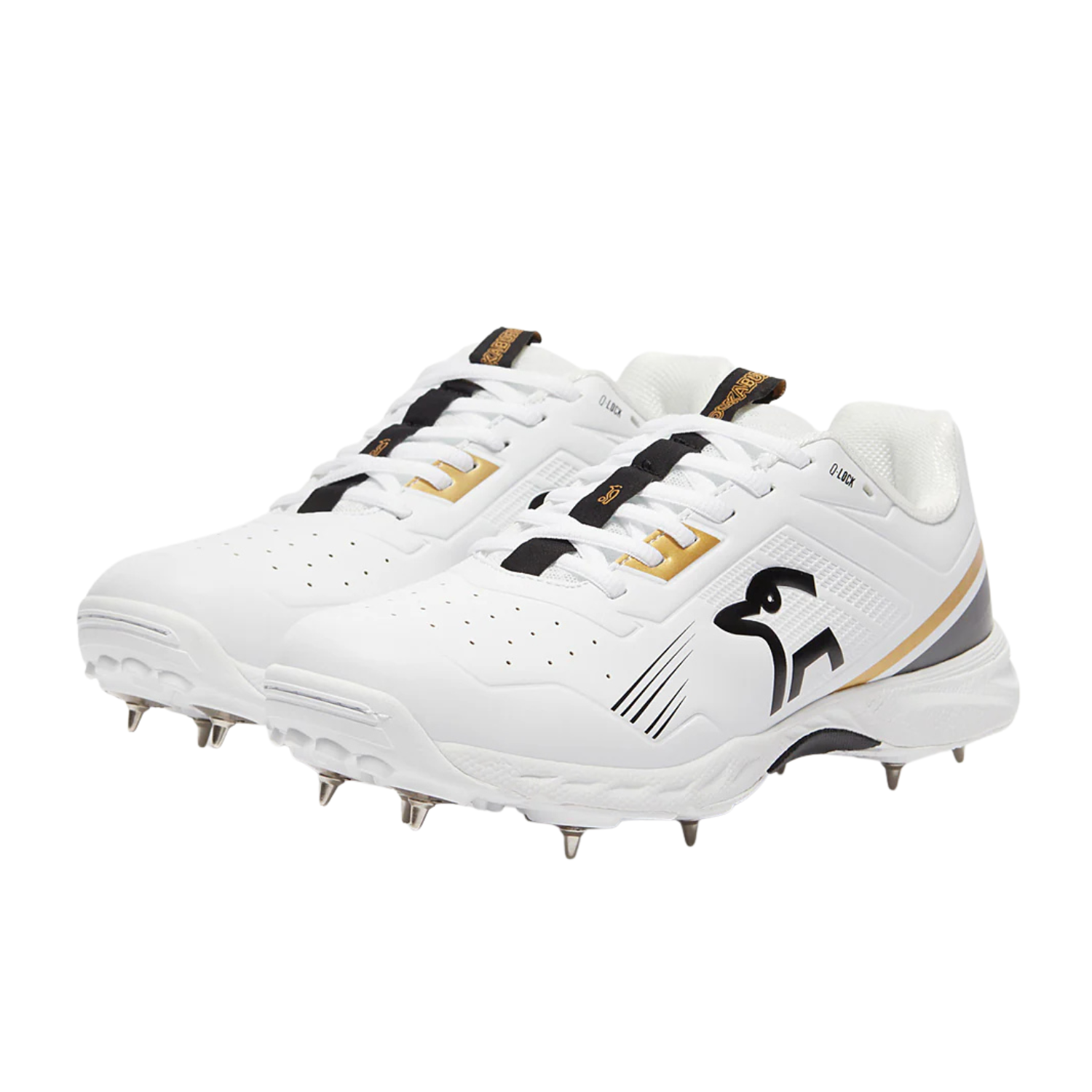 Kookaburra KC 3.0 Cricket Spikes - White/Gold