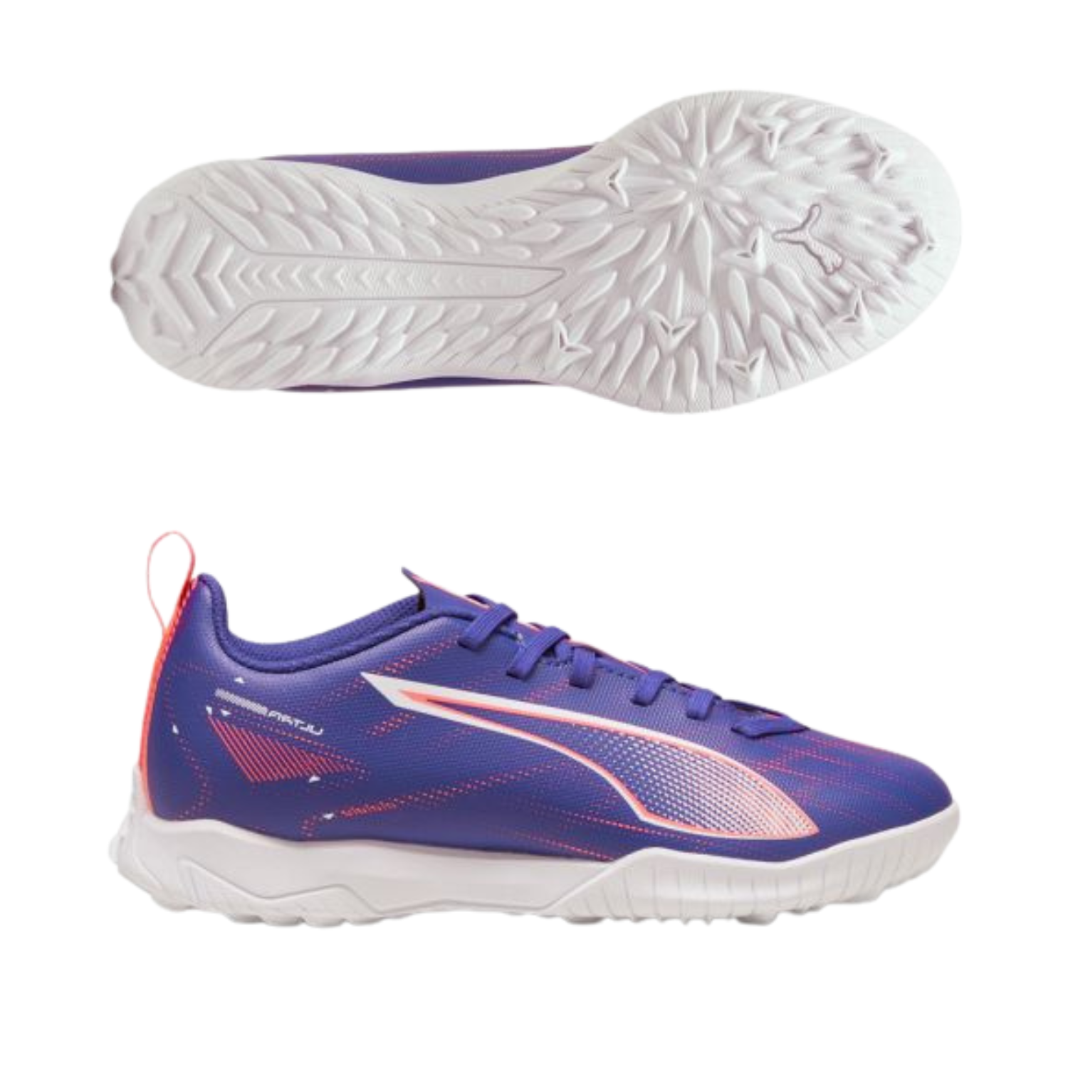Puma Ultra 5 Play FG/AG Football Boots Junior - Lapis Lazuli/White/Sunset Glow