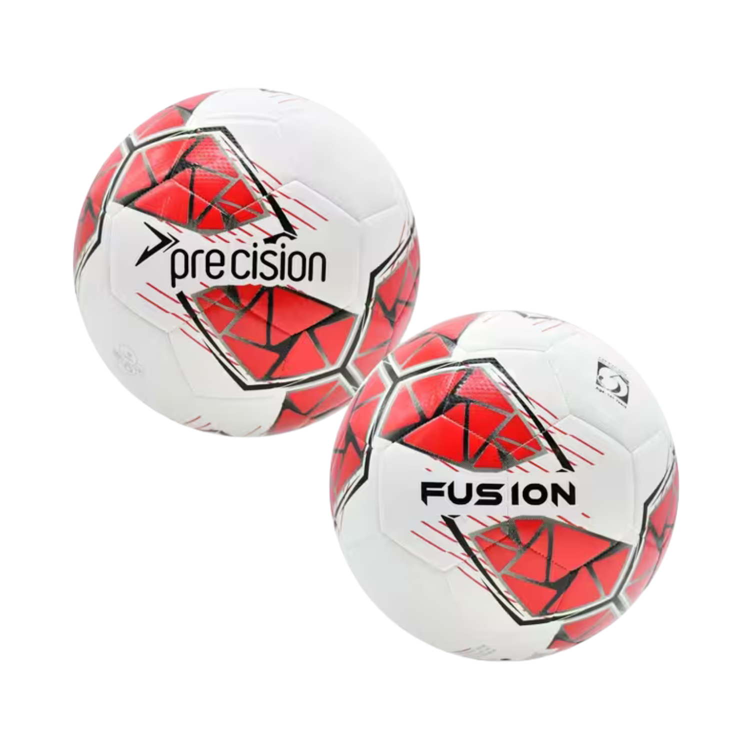 Precision Fusion Fifa Basic Training Ball - White/Red/Grey/Black