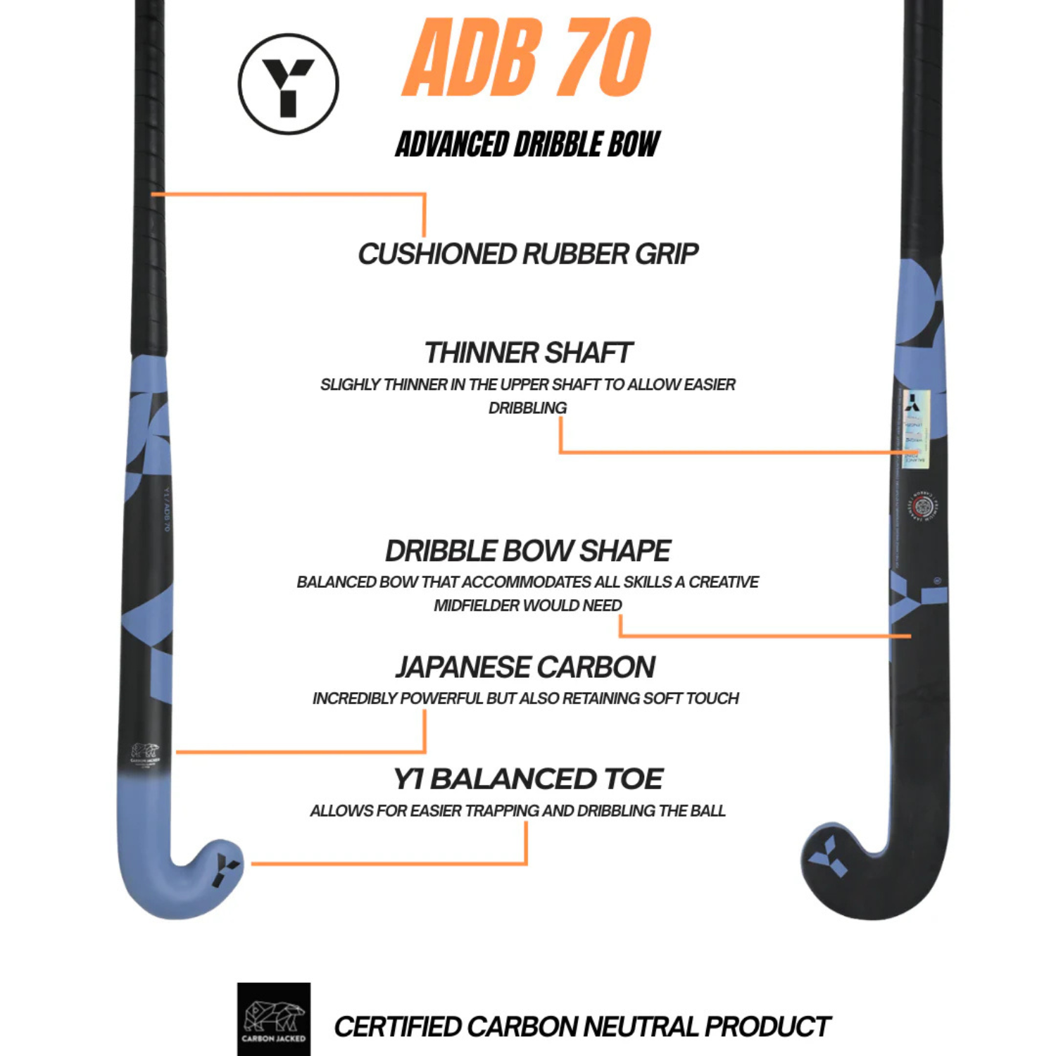 Y1 ADB 70 Hockey Stick 2026/27 - Blue