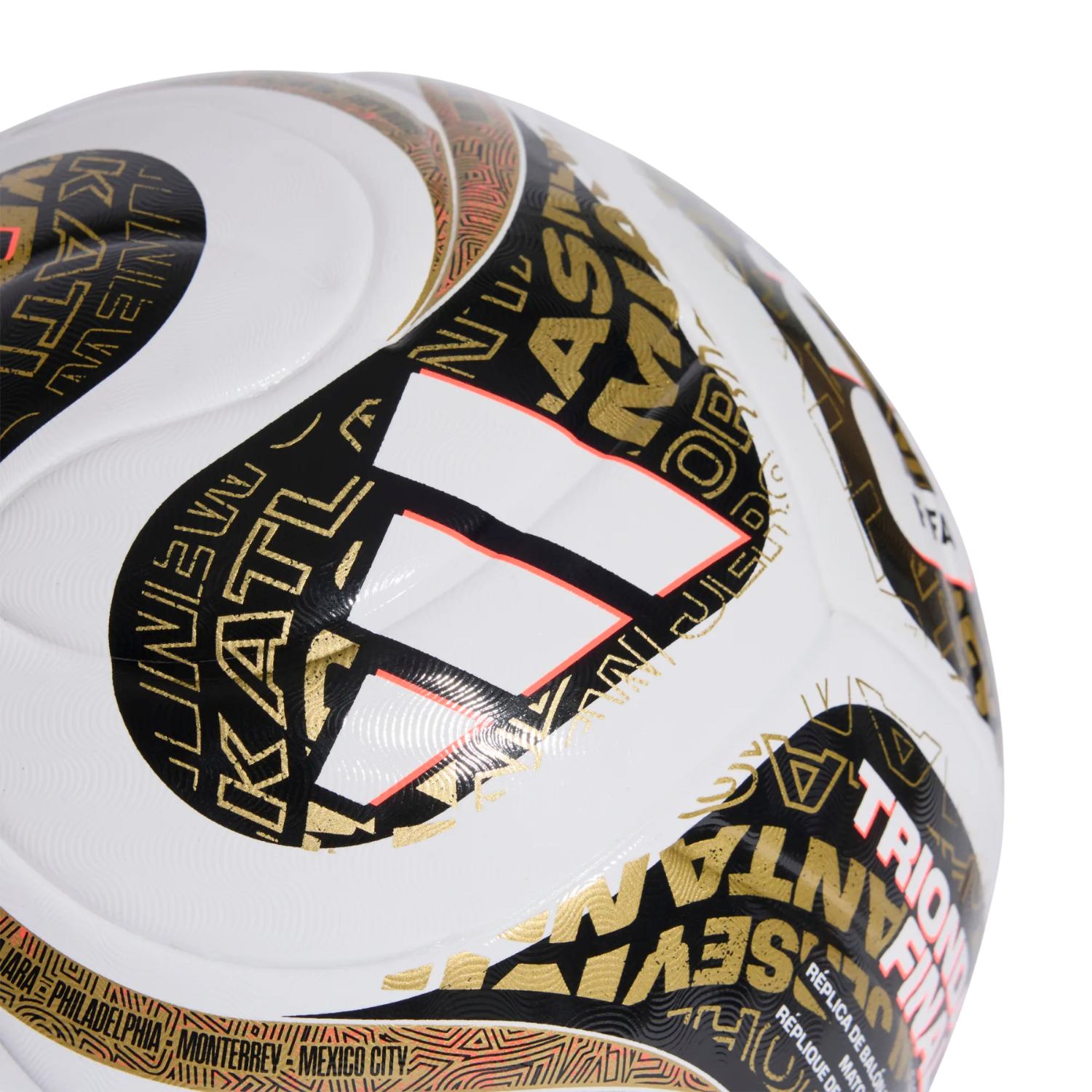 Adidas Trionda World Cup Finals League Football - White/Black/Gold