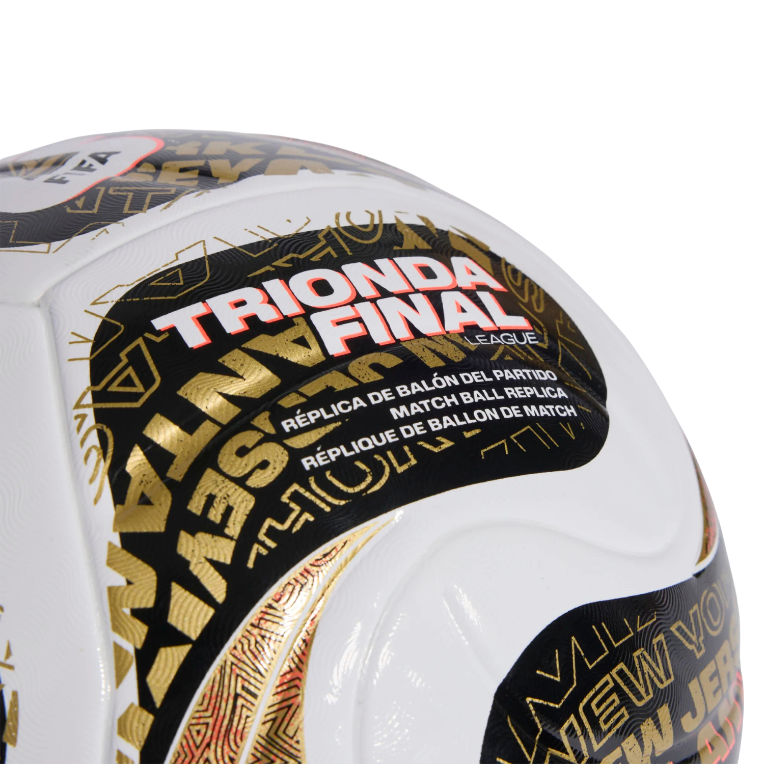 Adidas Trionda World Cup Finals League Football - White/Black/Gold