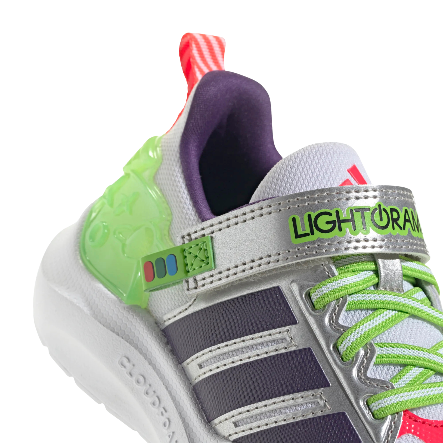Adidas Pixar Toy Story Lightorama Running Shoe Kids - White/Violet/Red