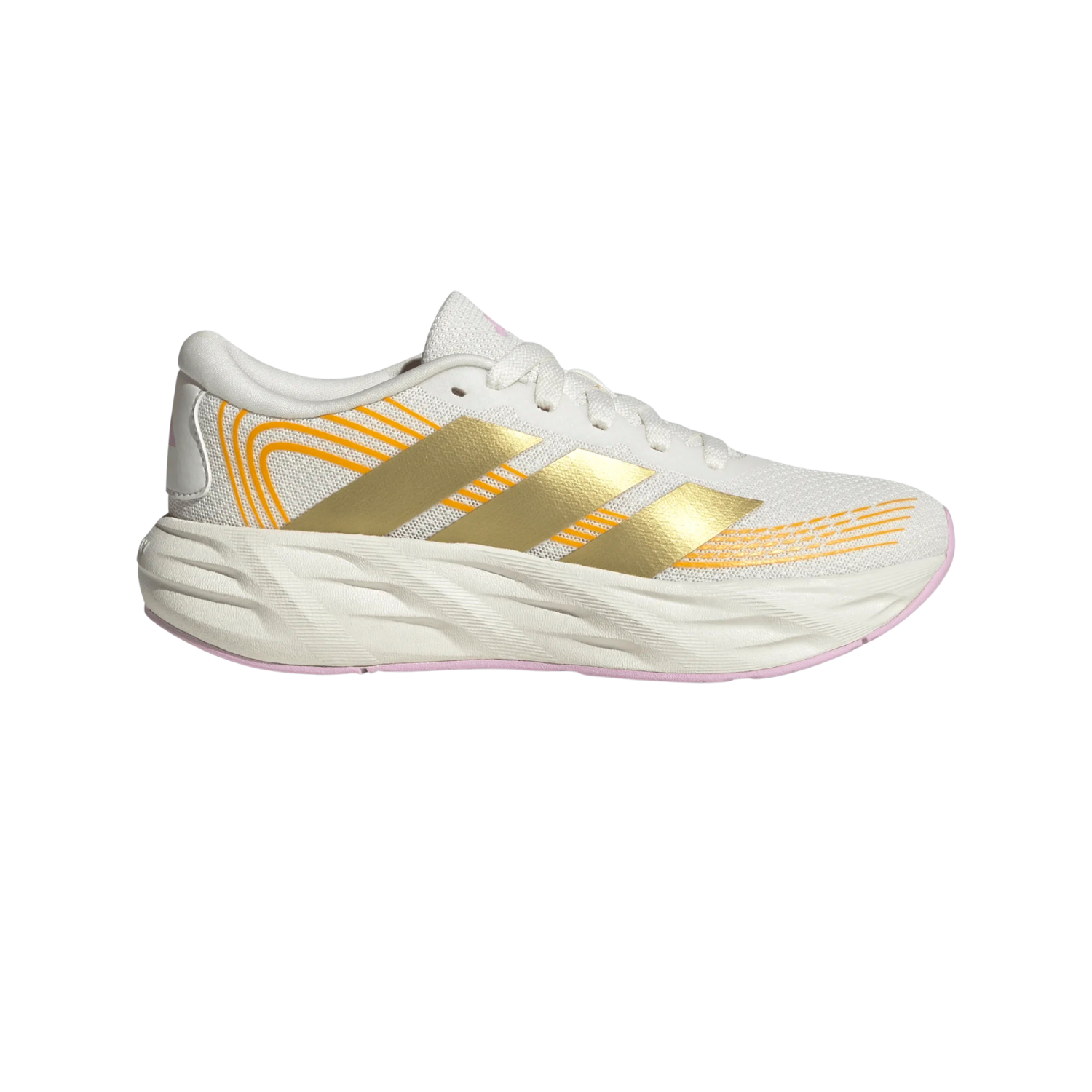 Adidas Galaxy 8 Running Shoe Junior - White/Gold/Lilac