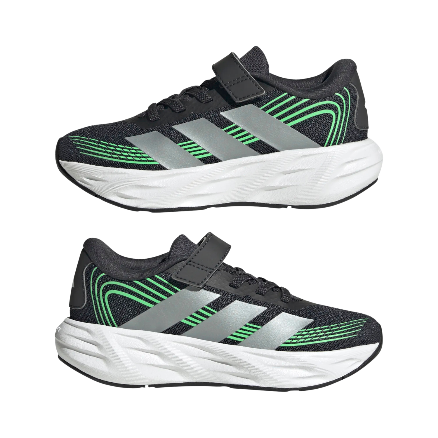Adidas Galaxy 8 Running Shoe Kids - Grey/Green