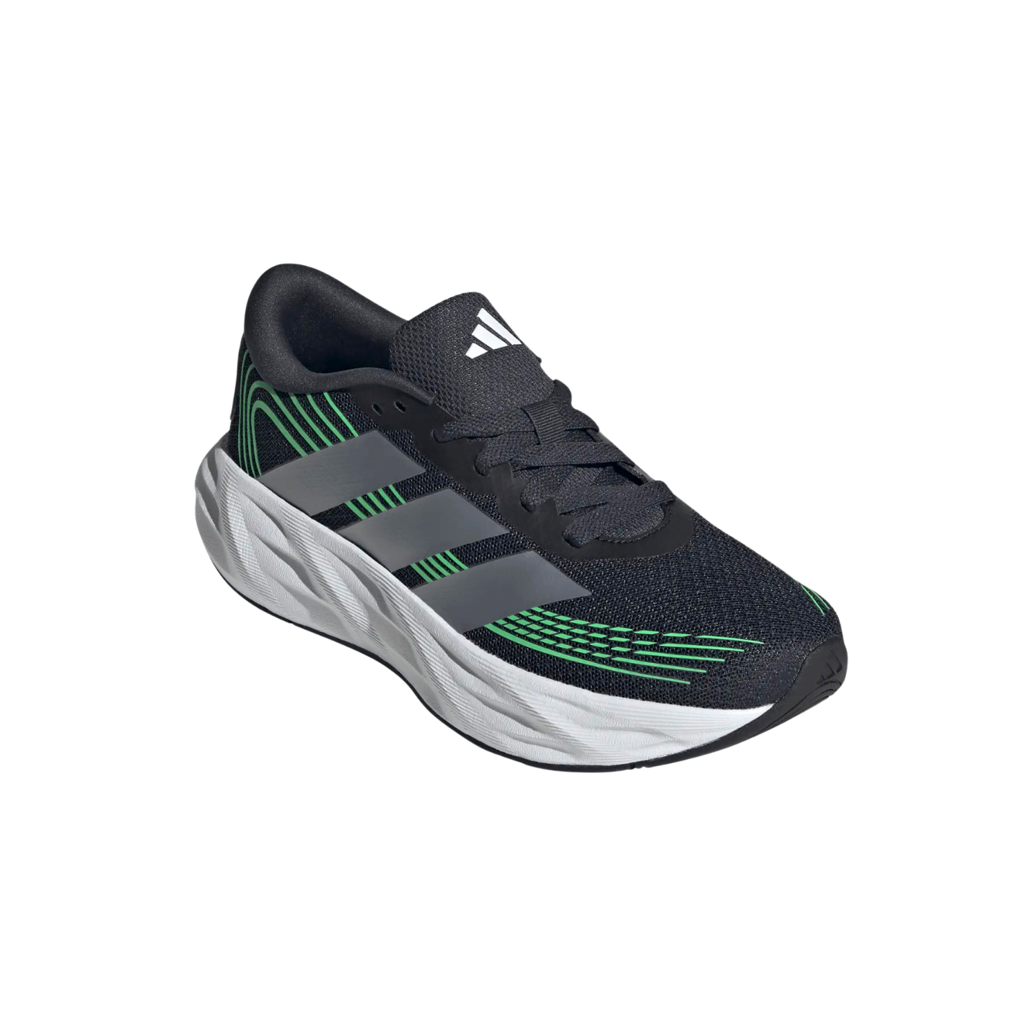 Adidas Galaxy 8 Running Shoe Junior - Grey/Green