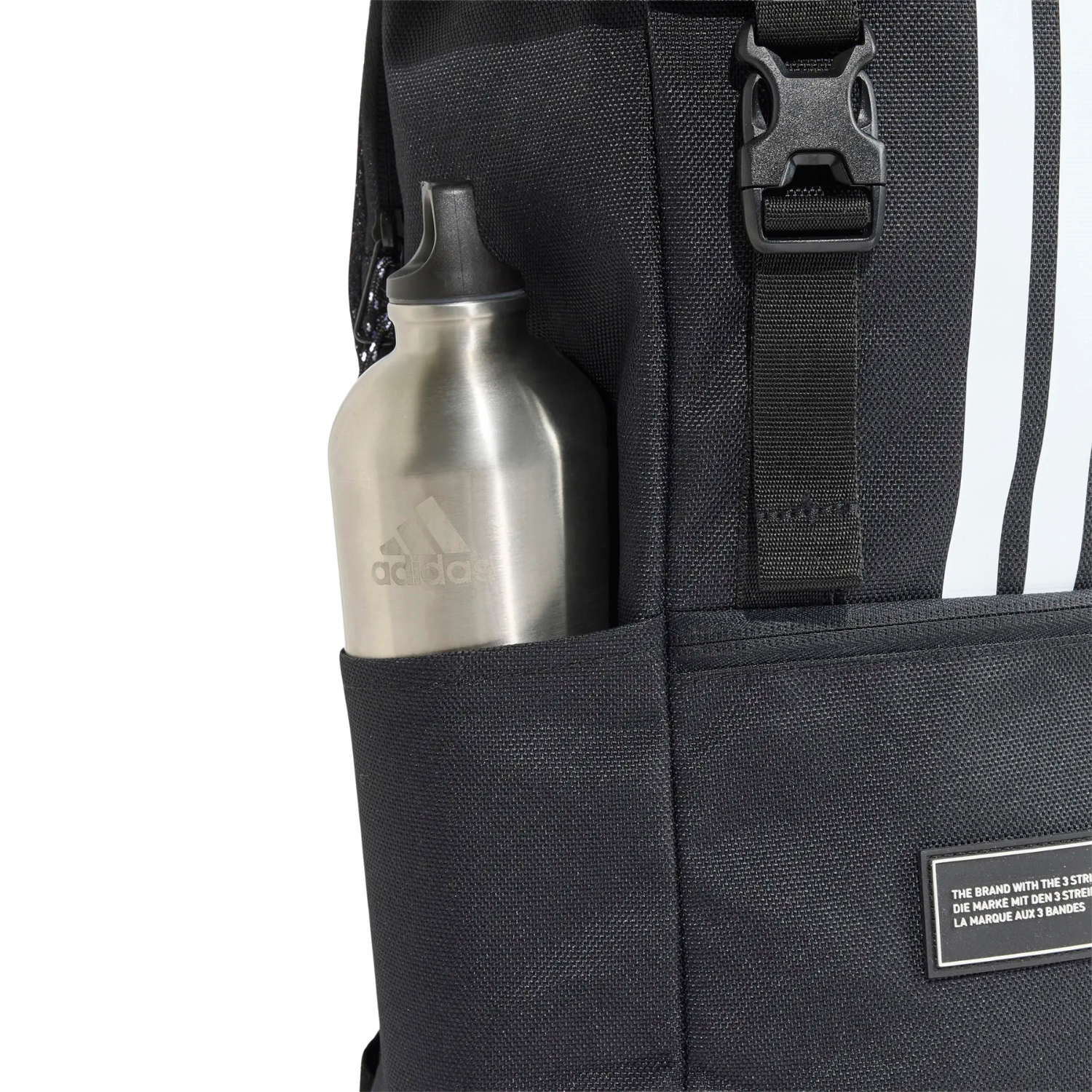 Adidas 3 Stripes Flap Backpack - Black
