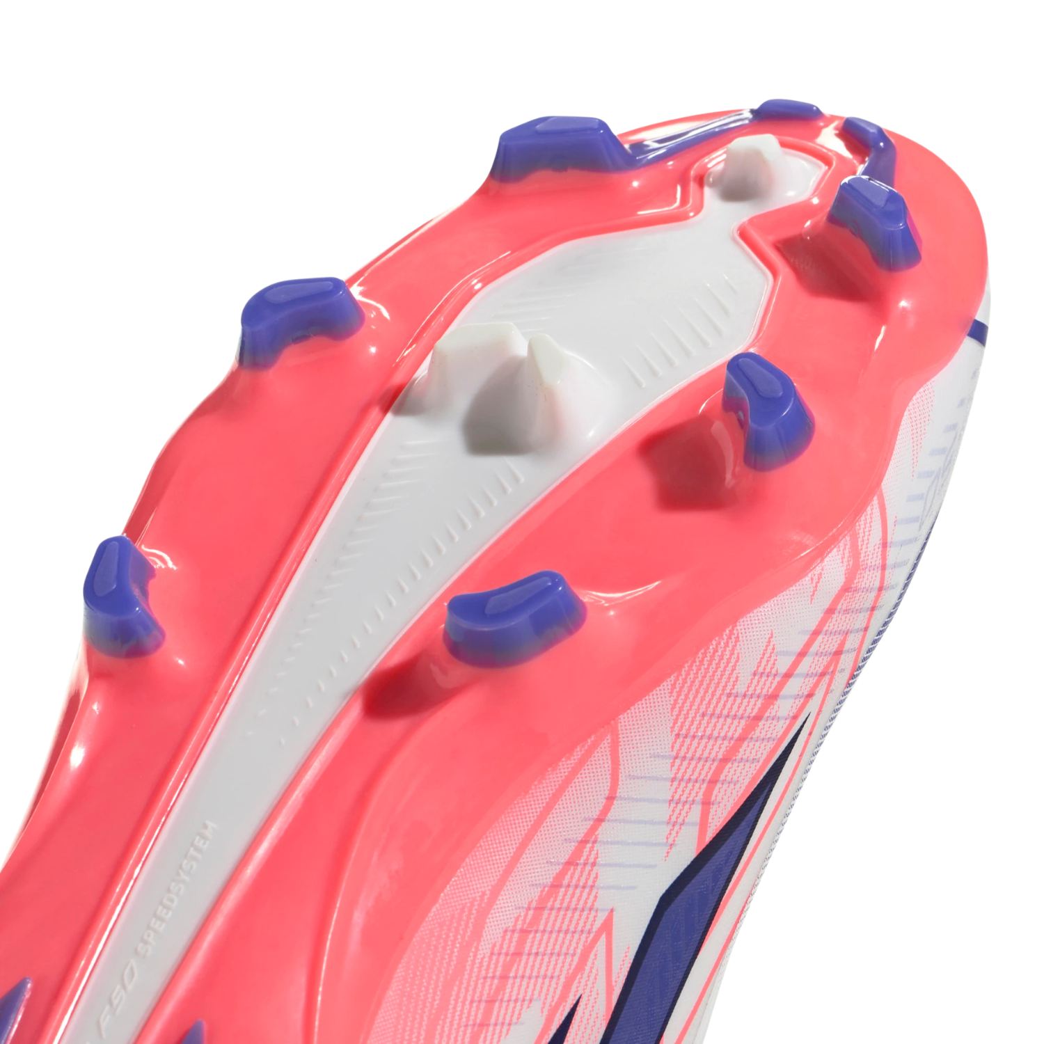 Adidas F50 Hyperfast League Mid FG Football Boots Unisex - White/Purple/Pink